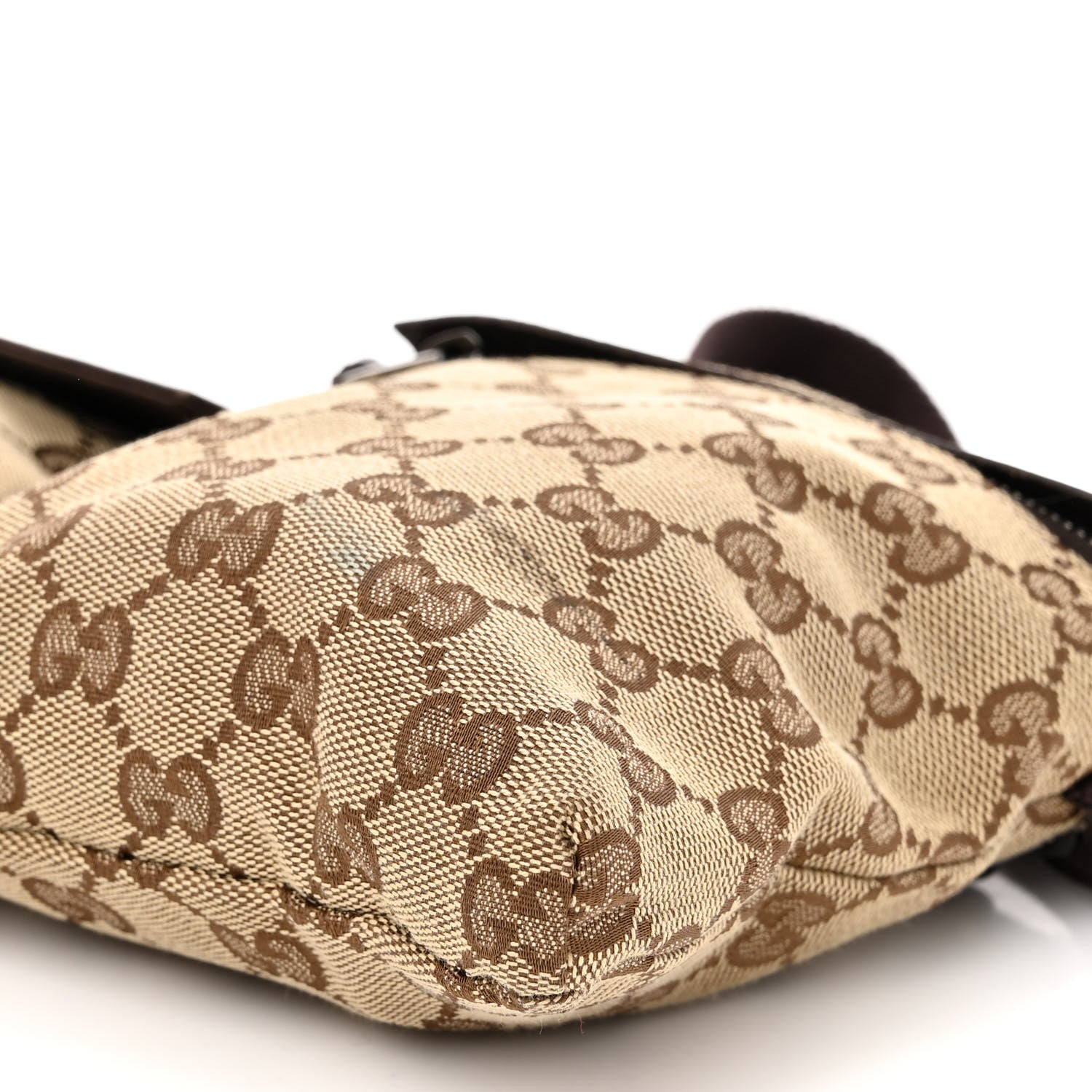 Gucci Monogram Double Pocket Belt Bag Dark Brown 11 of 14