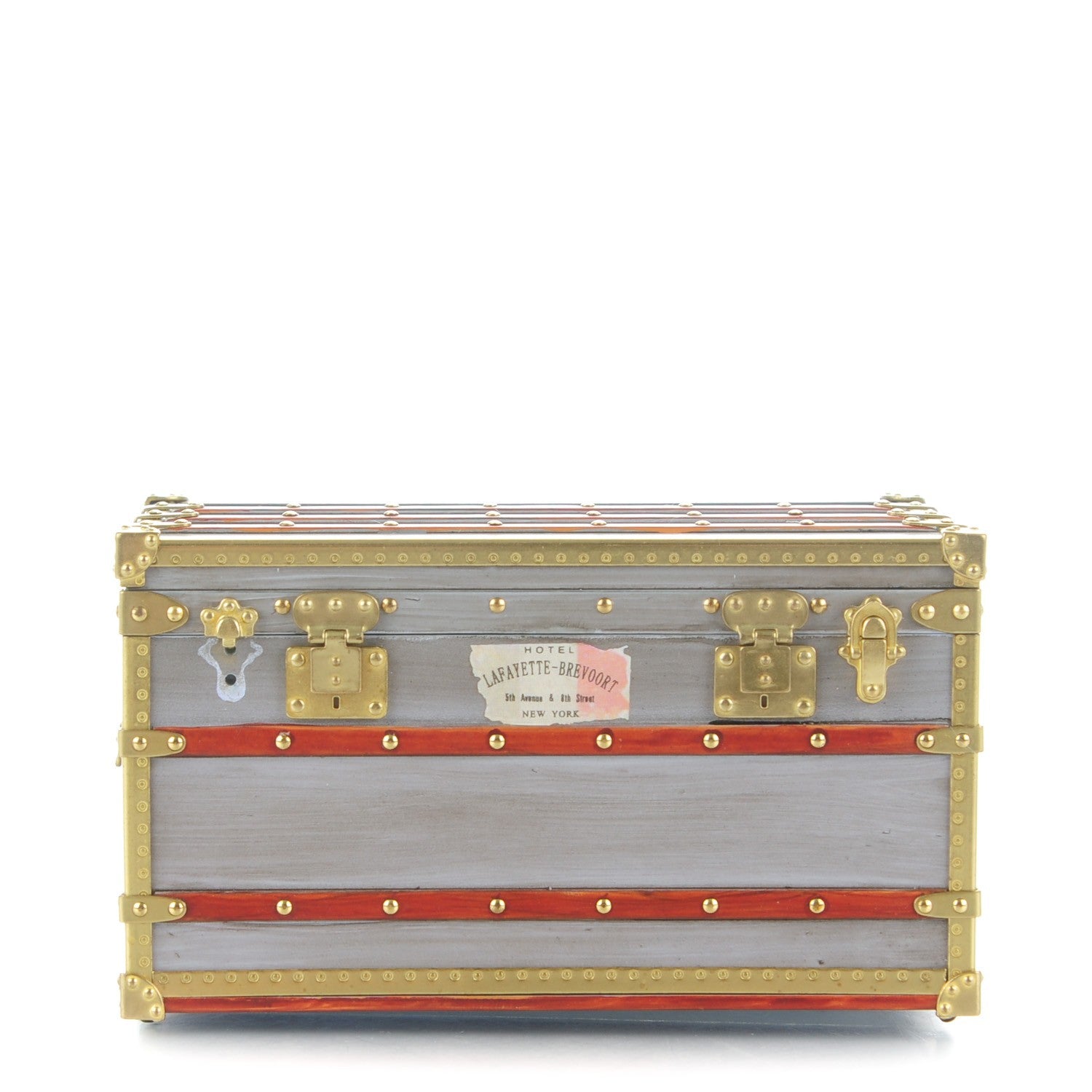 Louis Vuitton Mini Malle Zinc Trunk Paperweight Jewelry Box 163958