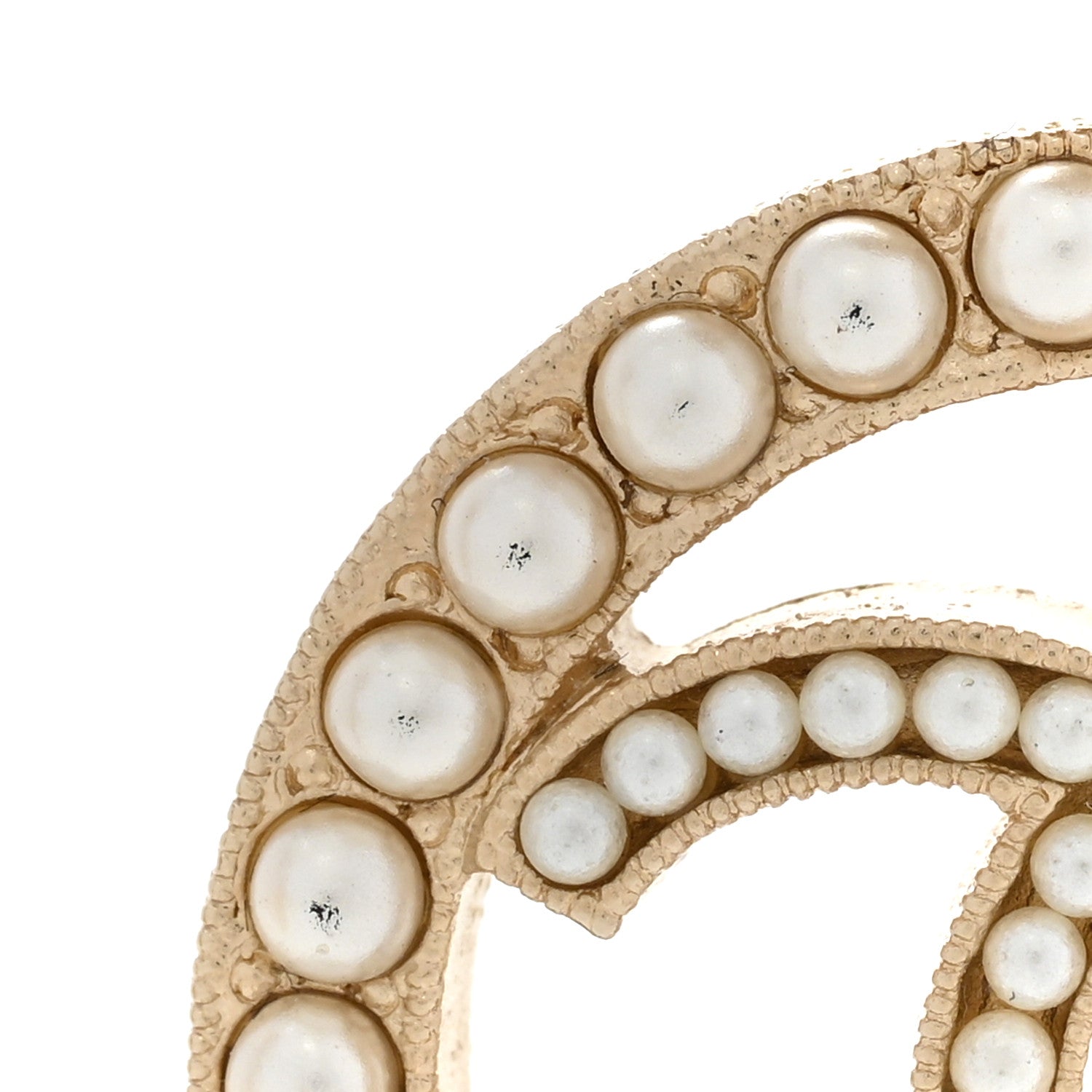 Chanel Pearl CC Drop Earrings Light Gold 6 of 7