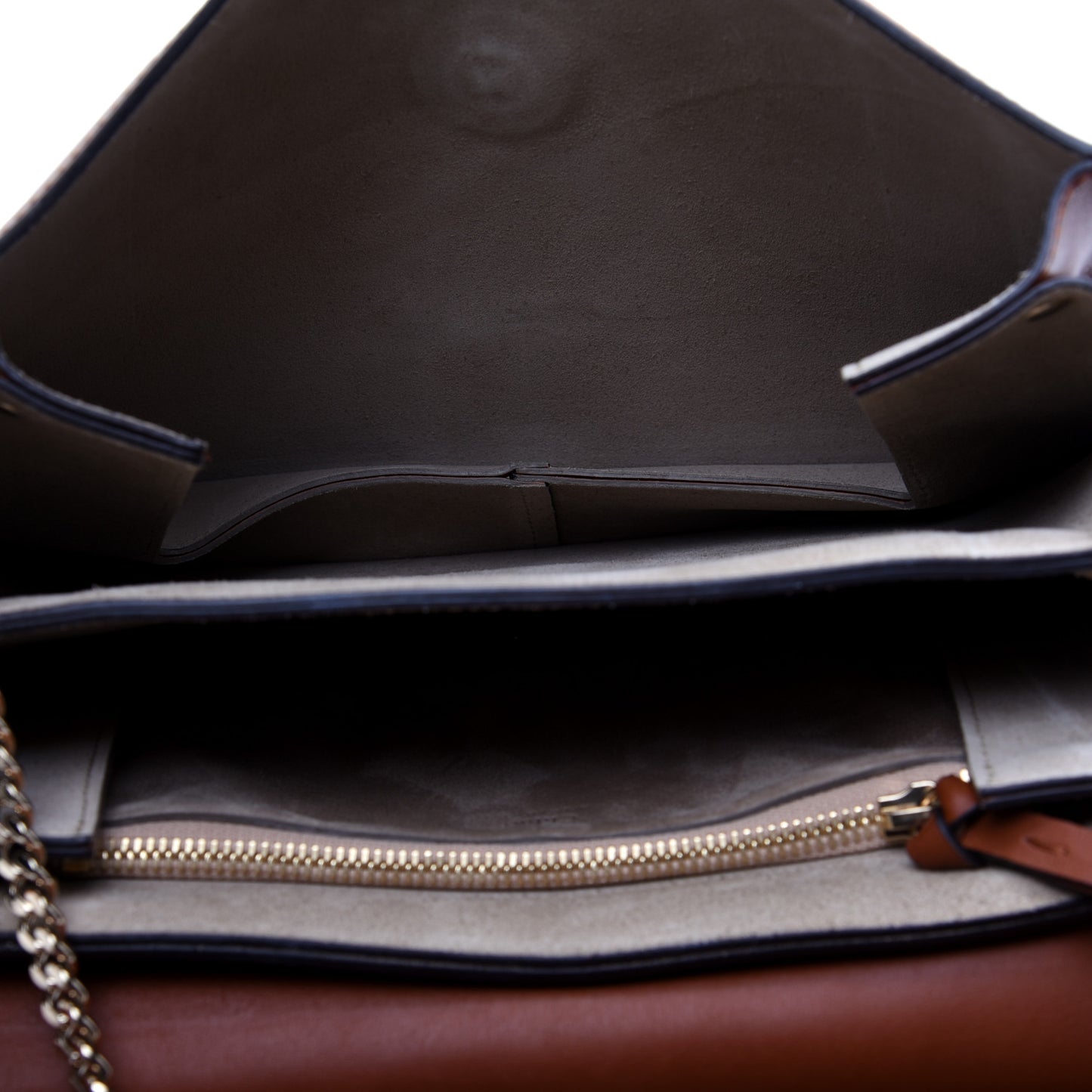 Suede Calfskin Medium Faye Shoulder Bag Tobacco