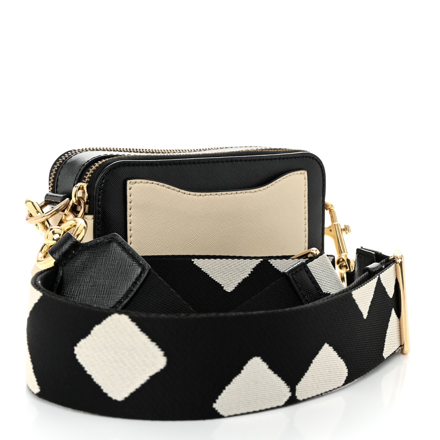 Saffiano Small Snapshot Camera Bag Cloud White Multicolor