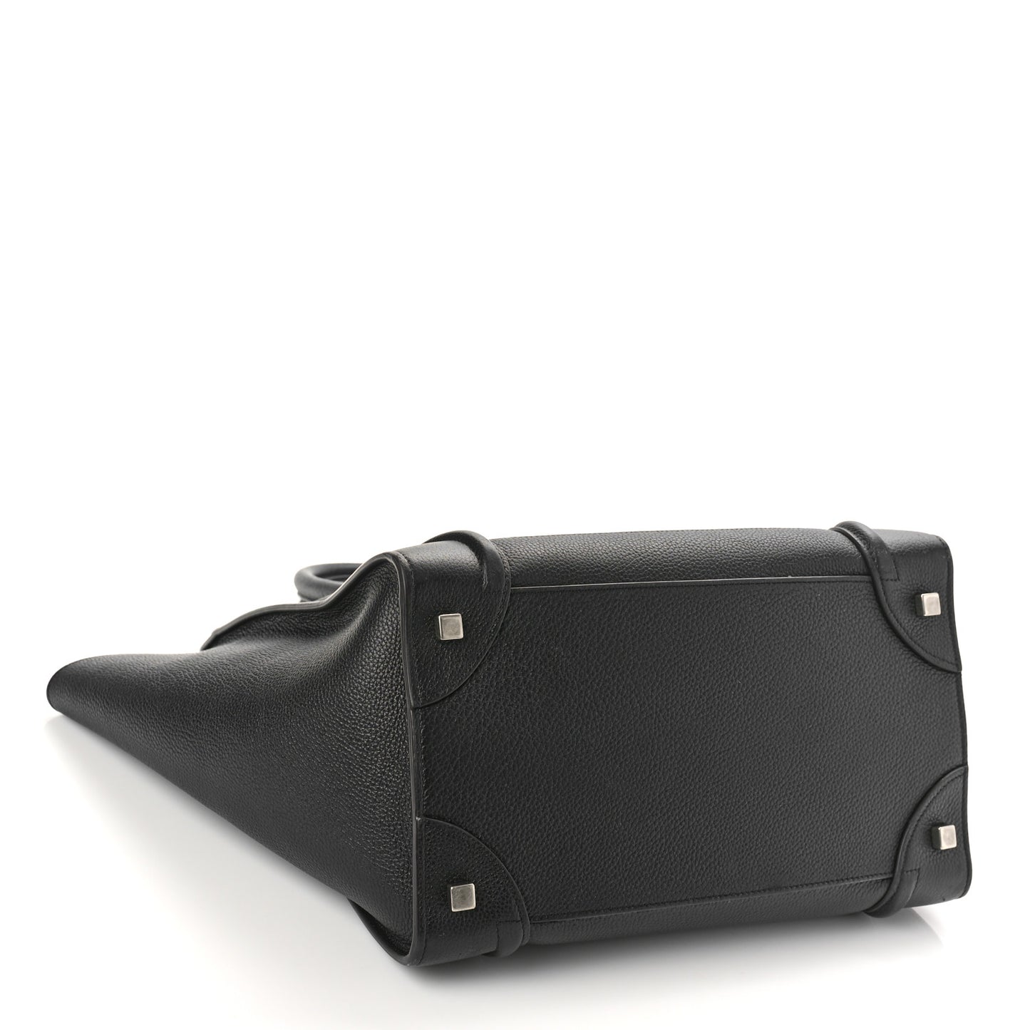 Drummed Calfskin Mini Luggage Black