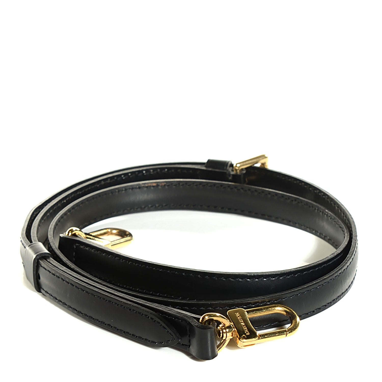 Louis Vuitton Leather Adjustable Shoulder Strap Black 104411