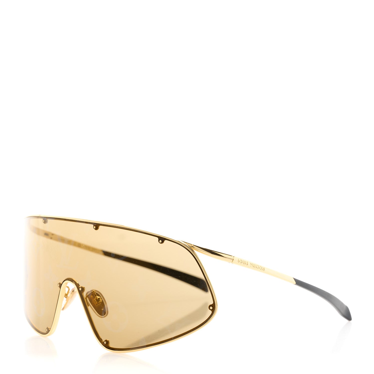 Louis Vuitton Metal LV Golden Mask Sunglasses Z1649U Gold 1 of 7