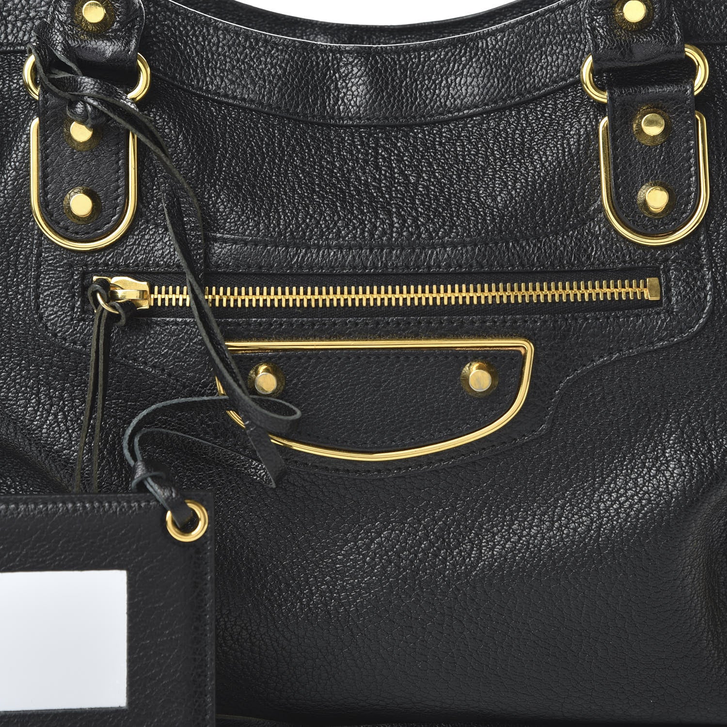 Balenciaga Chevre Gold Metallic Edge Hardware City Black 11 of 11