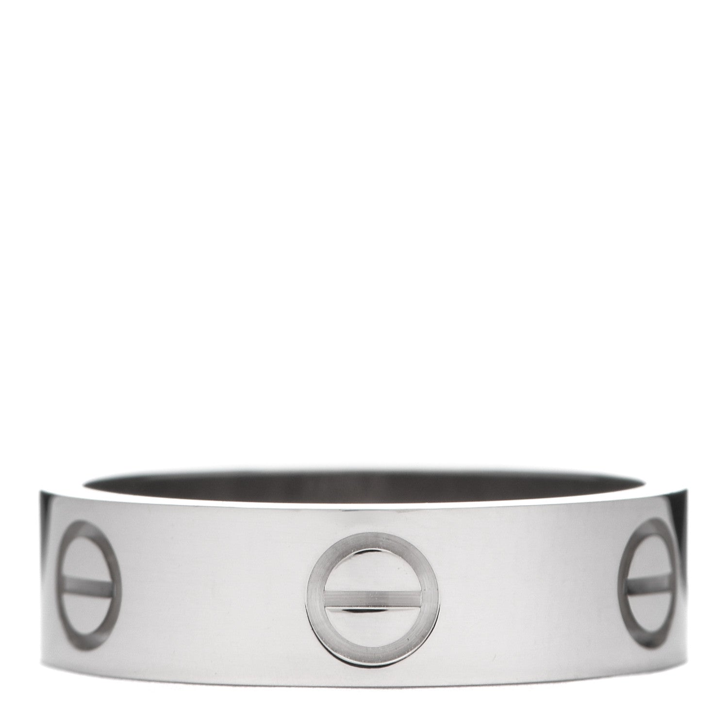 Cartier 18K White Gold 5.5mm LOVE Ring 55 7.25 3 of 4