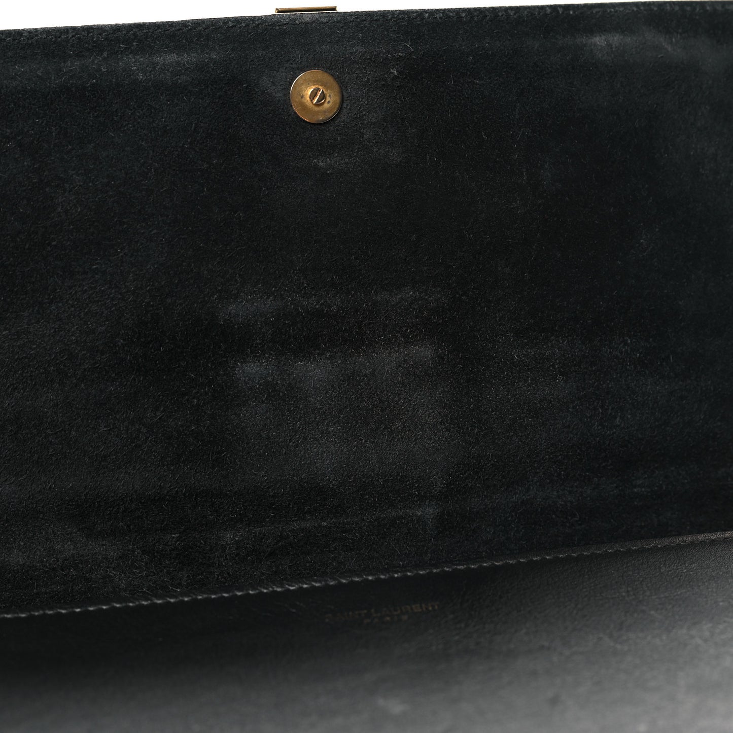 Calfskin Classic Y Ligne Clutch Black