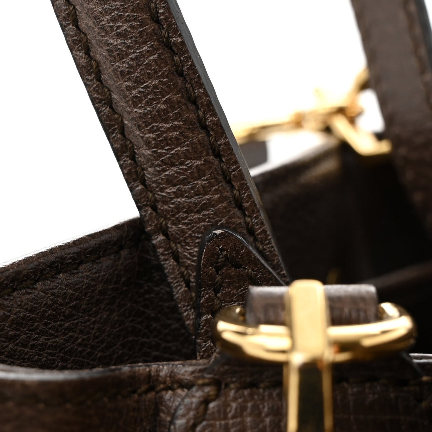 GG Supreme Monogram Web Small Ophidia Bucket Bag Brown