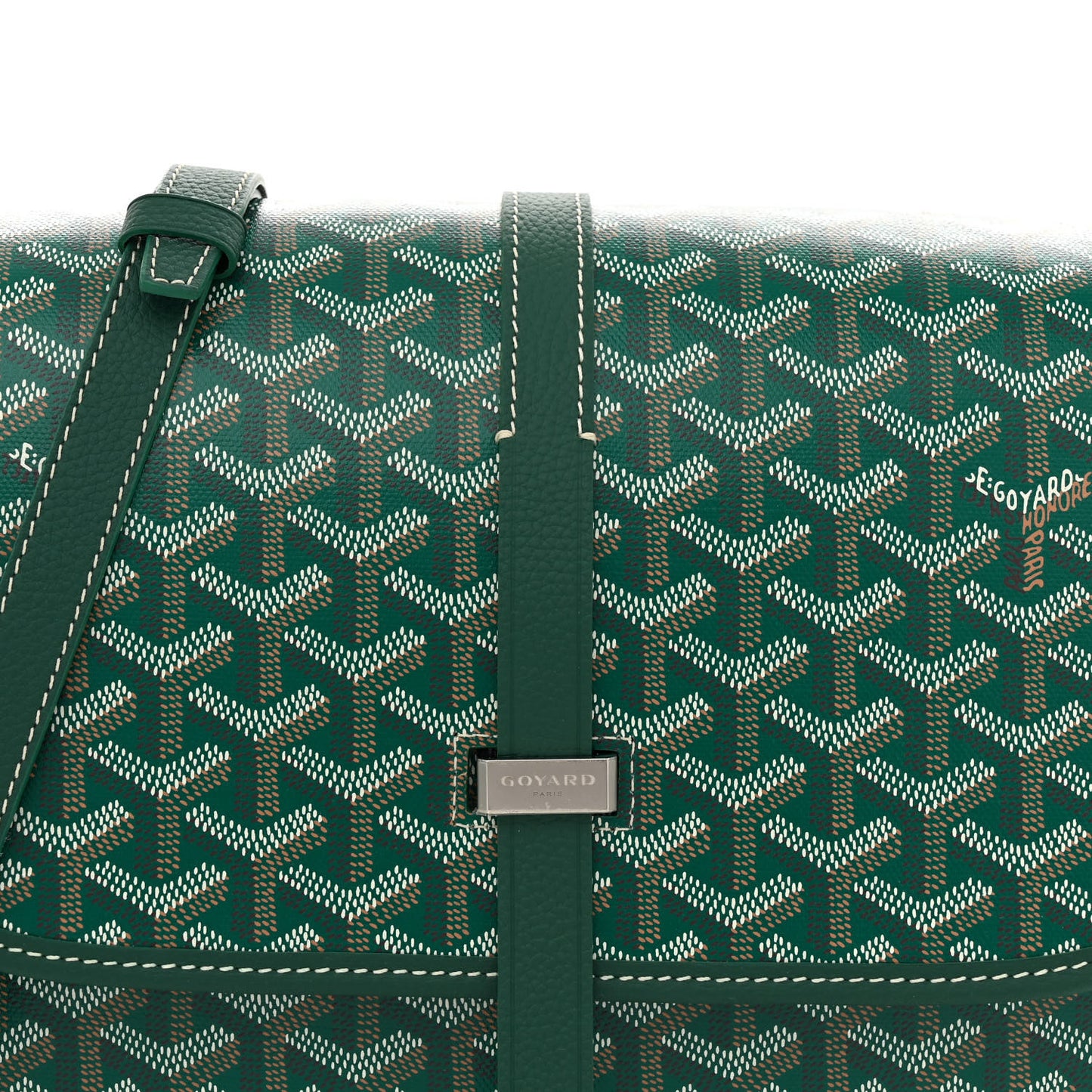 Goyardine Belvedere II MM Messenger Bag Green