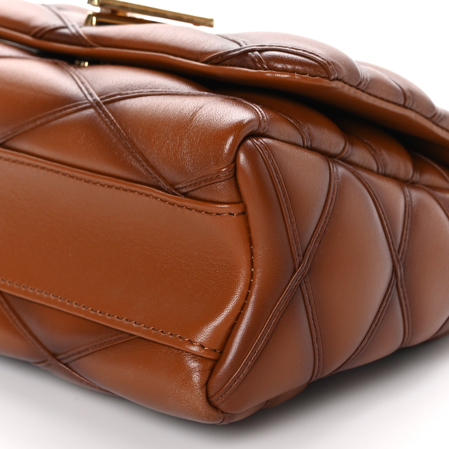 Lambskin Malletage Top Handle GO-14 MM Tan