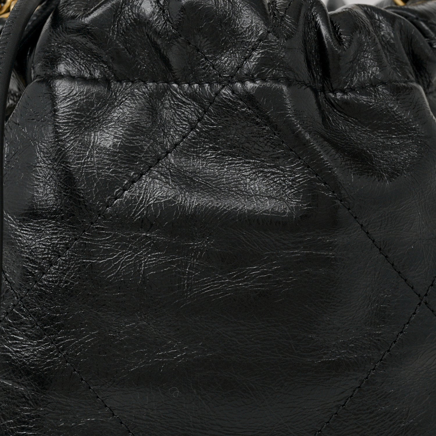 Chanel Shiny Crumpled Calfskin Quilted Pearl Mini Chanel 22 Black 8 of 10