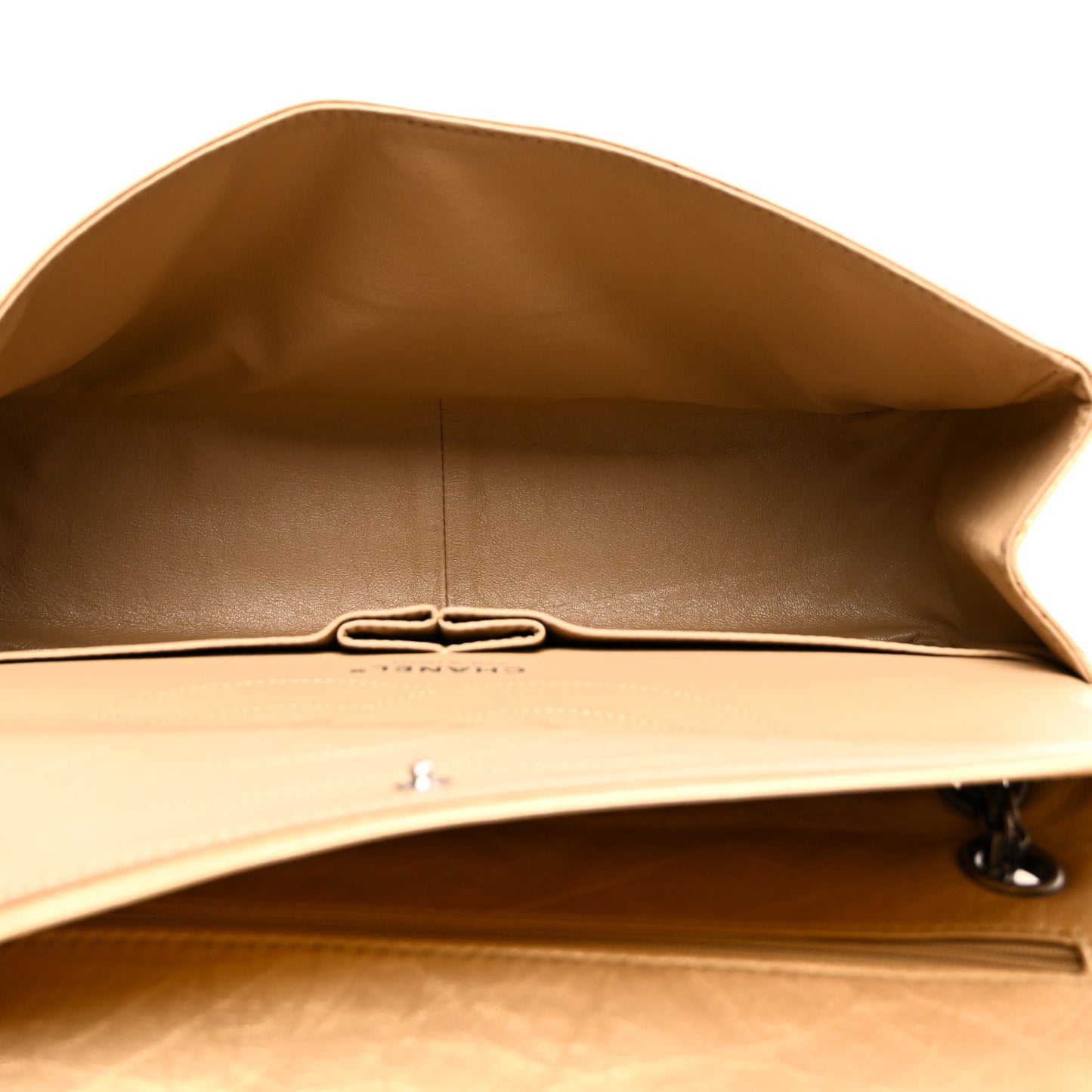 Metallic Aged Calfskin Quilted 2.55 Reissue 227 Flap Pale Gold