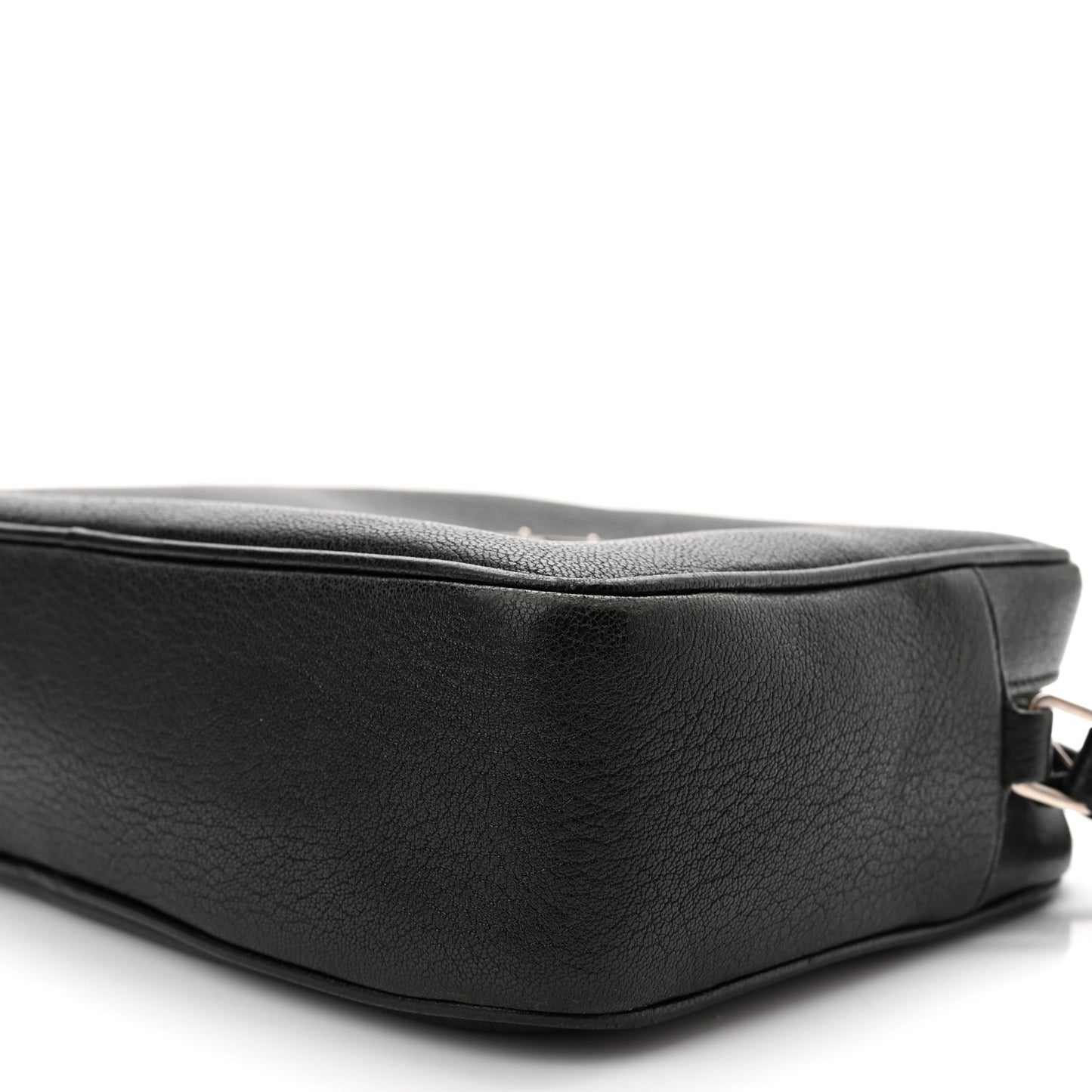 Grained Lambskin Monogram Lou Camera Bag Black