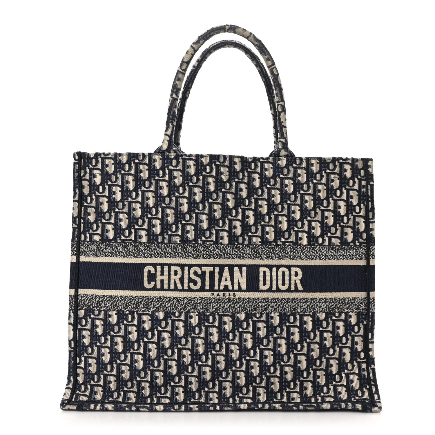 Christian Dior Oblique Large Book Tote Blue Multicolor 1745197