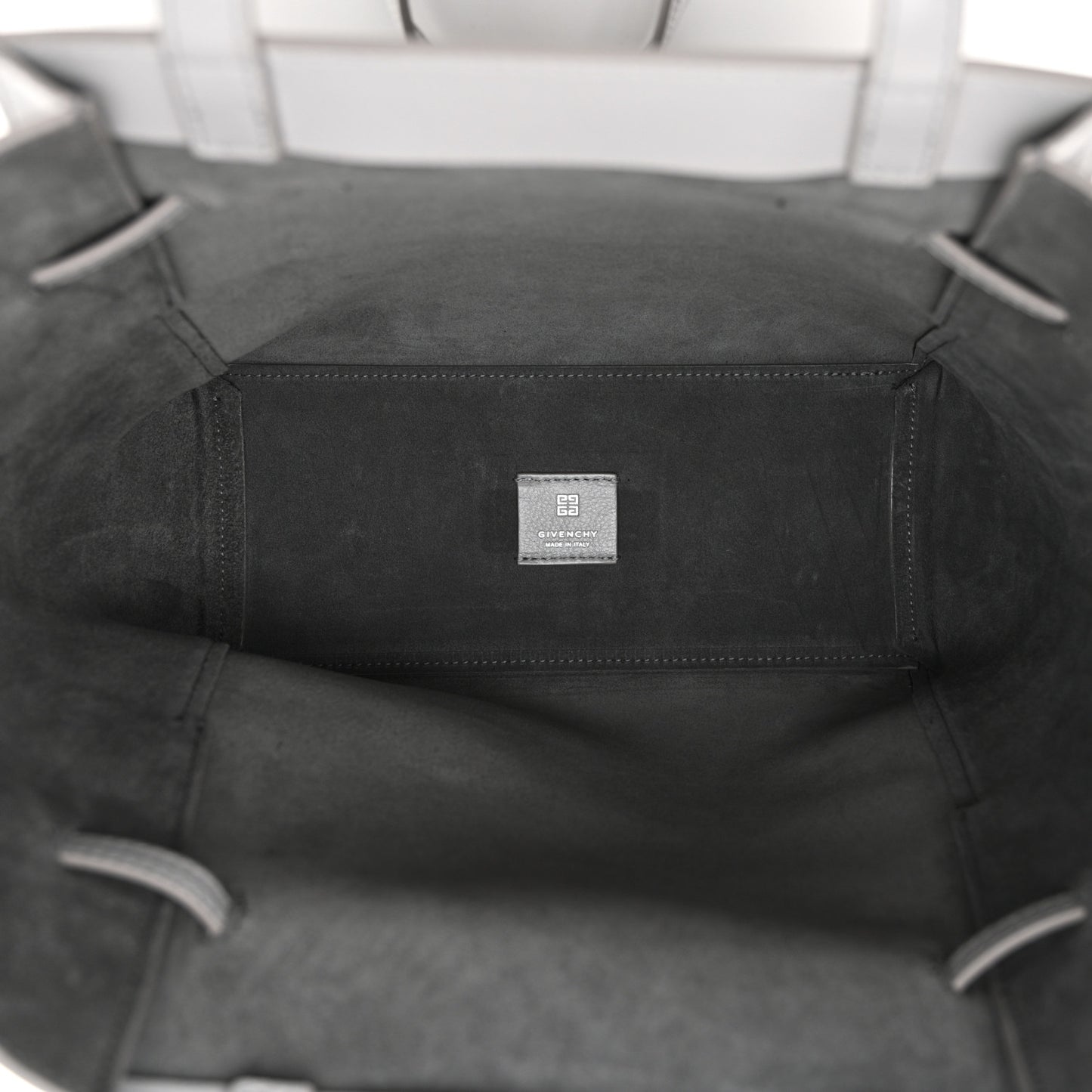 Calfskin Small Voyou Small North South Tote Light Grey