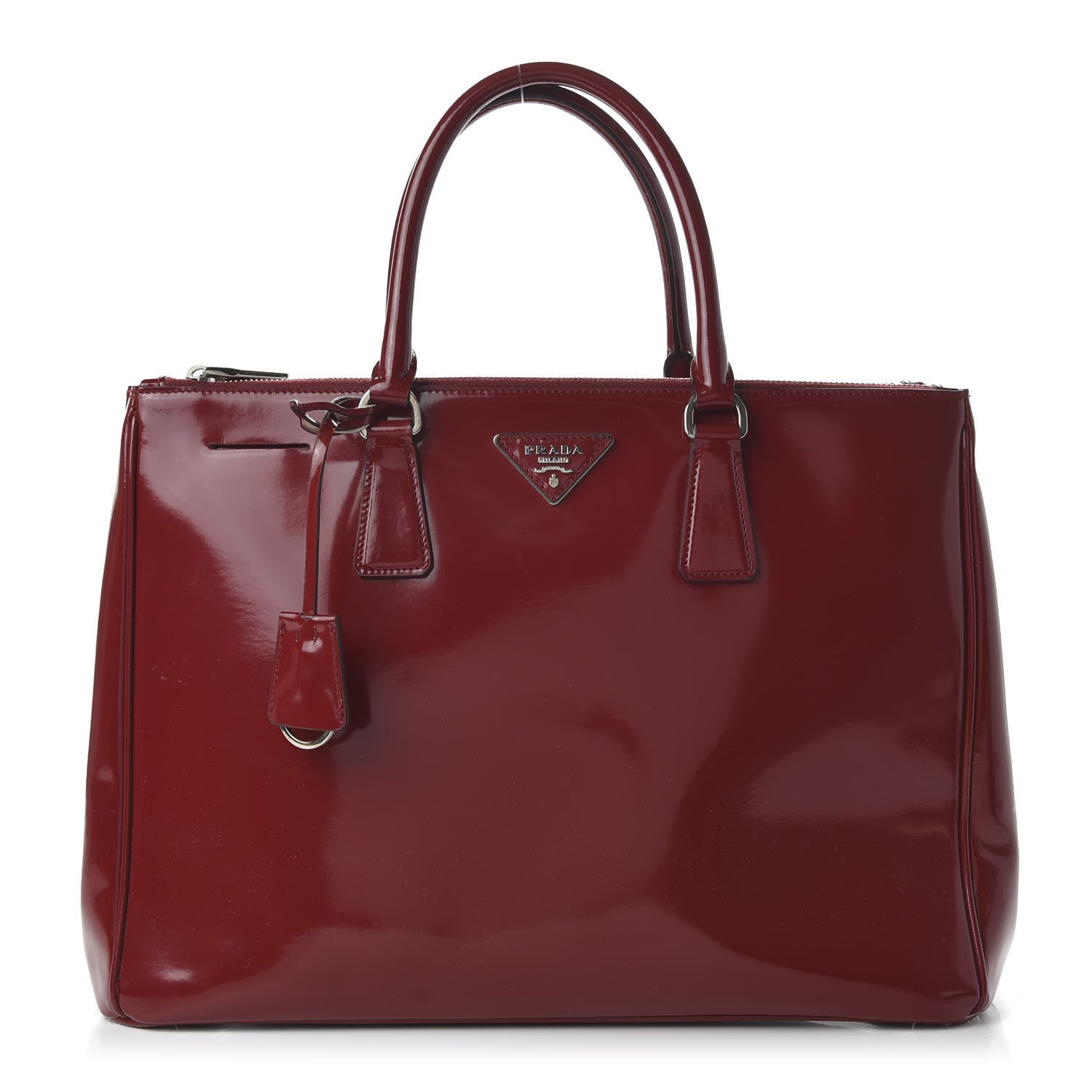 Prada Spazzolato Large Double Zip Tote Scarlatto Rubino 1 of 12