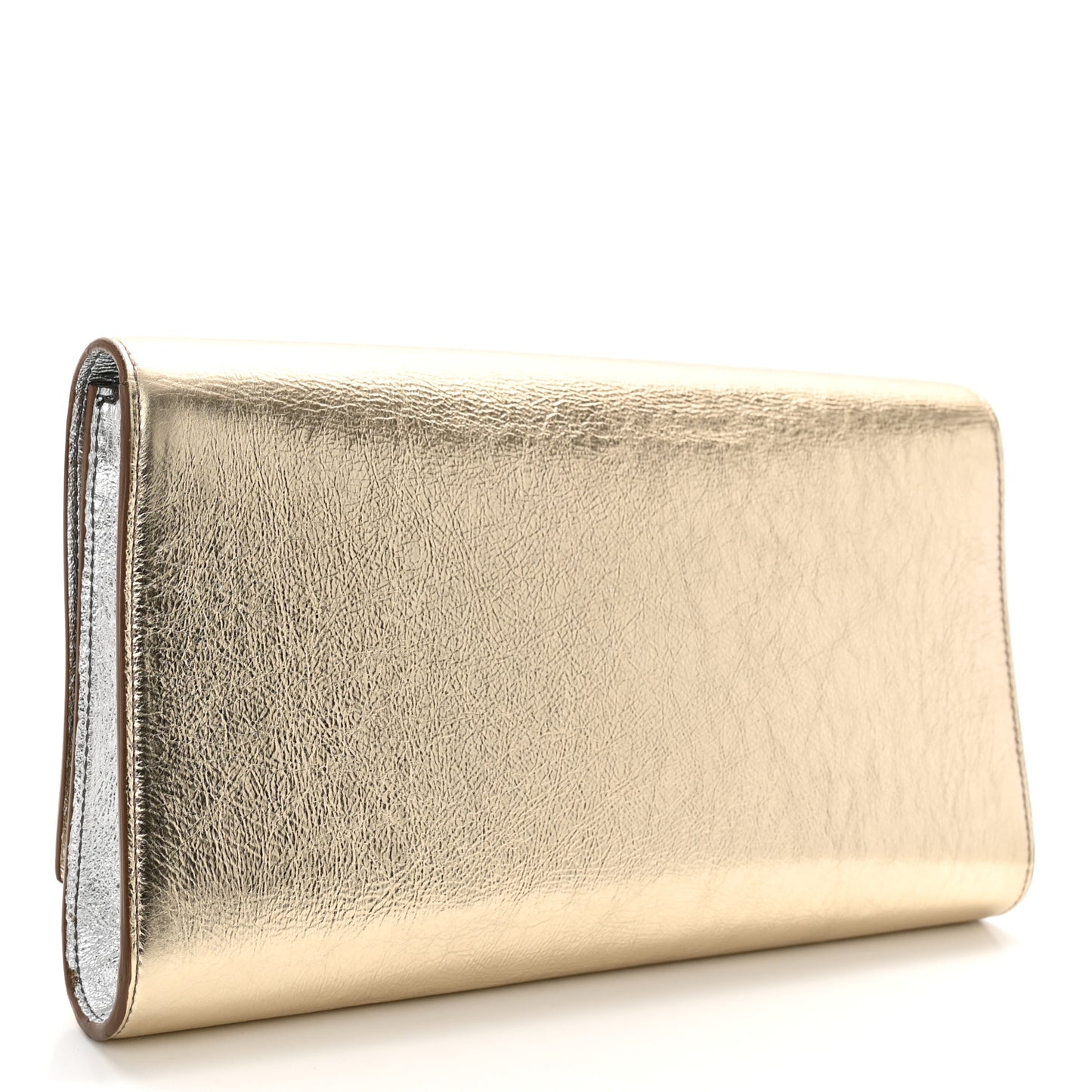 Metallic Calfskin Monogram Large Belle De Jour Clutch Gold