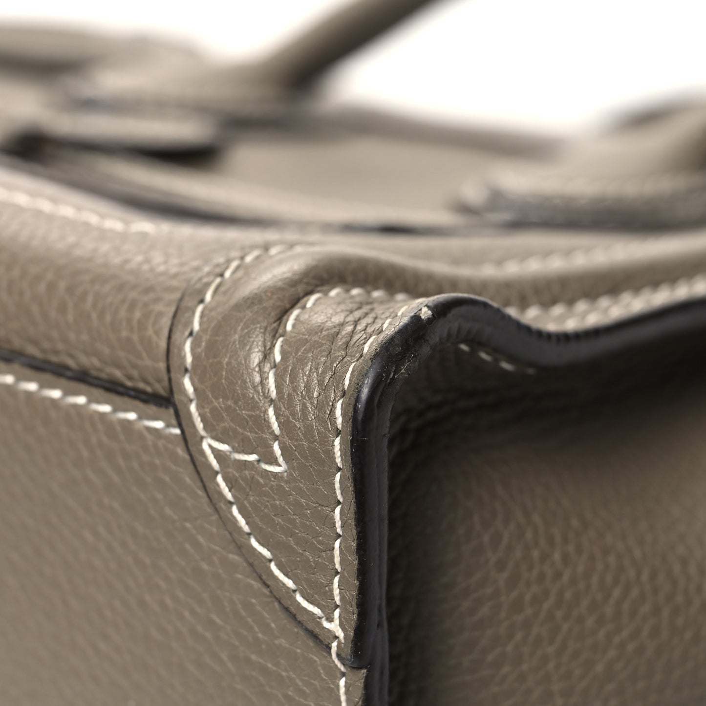 Drummed Calfskin Nano Luggage Souris