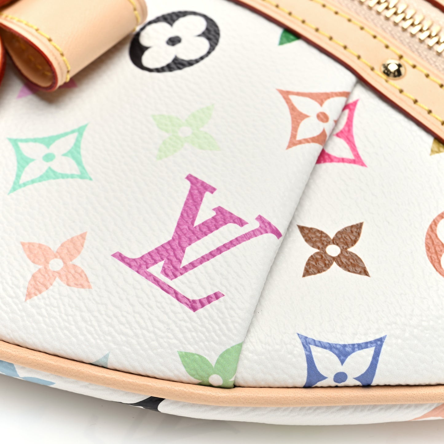 LV X TM Monogram Multicolor High Rise Bumbag White