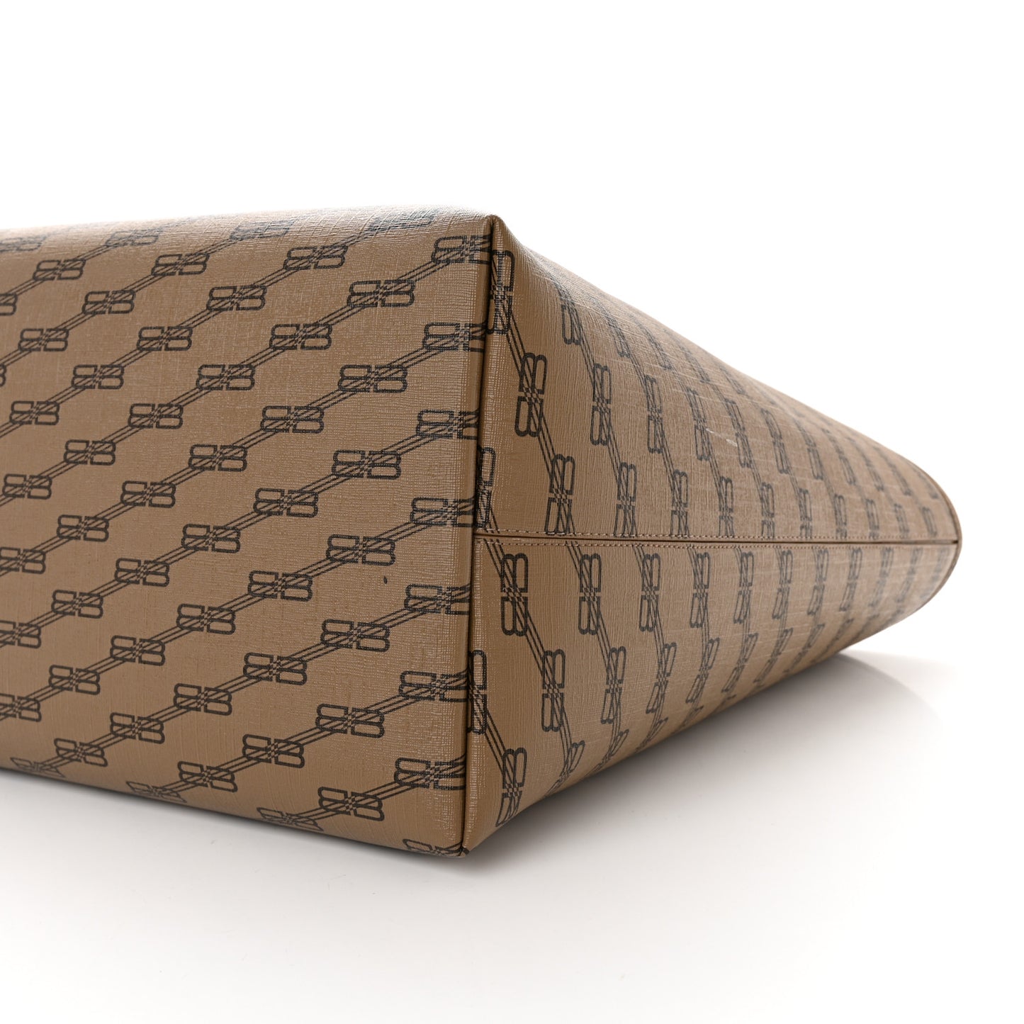 Coated Canvas BB Monogram Large Signature East West Shopper Bag Beige Brown