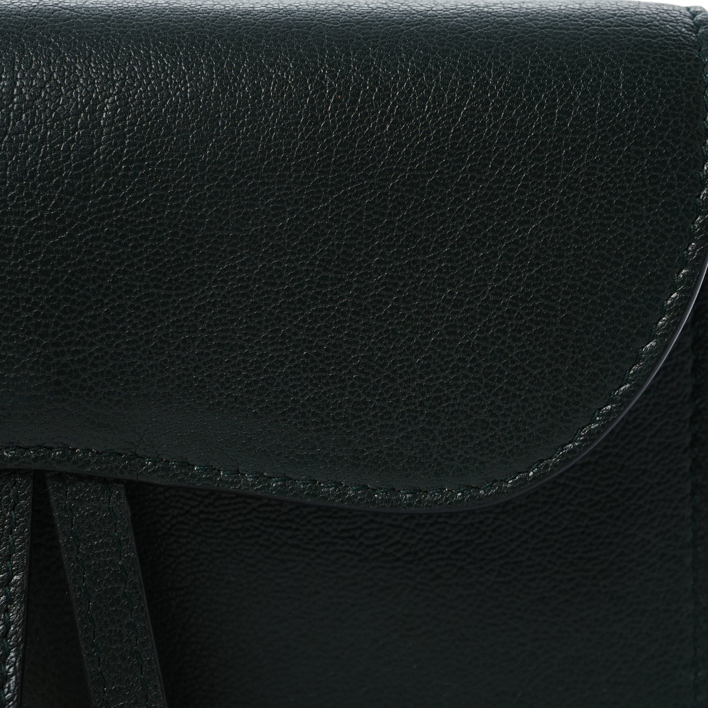 Goatskin Saddle Belt Bag Green