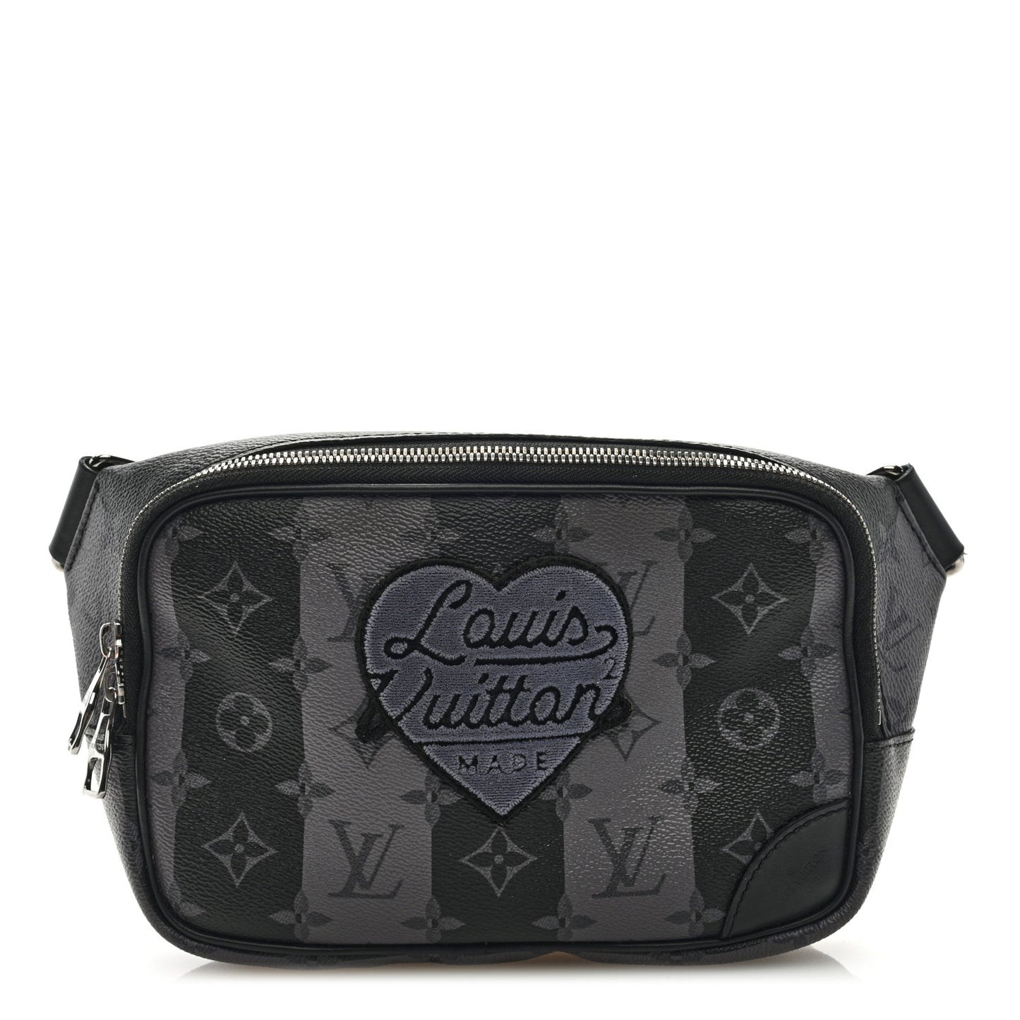 X NIGO Monogram Eclipse Stripes LV Heart Modular Sling Bag