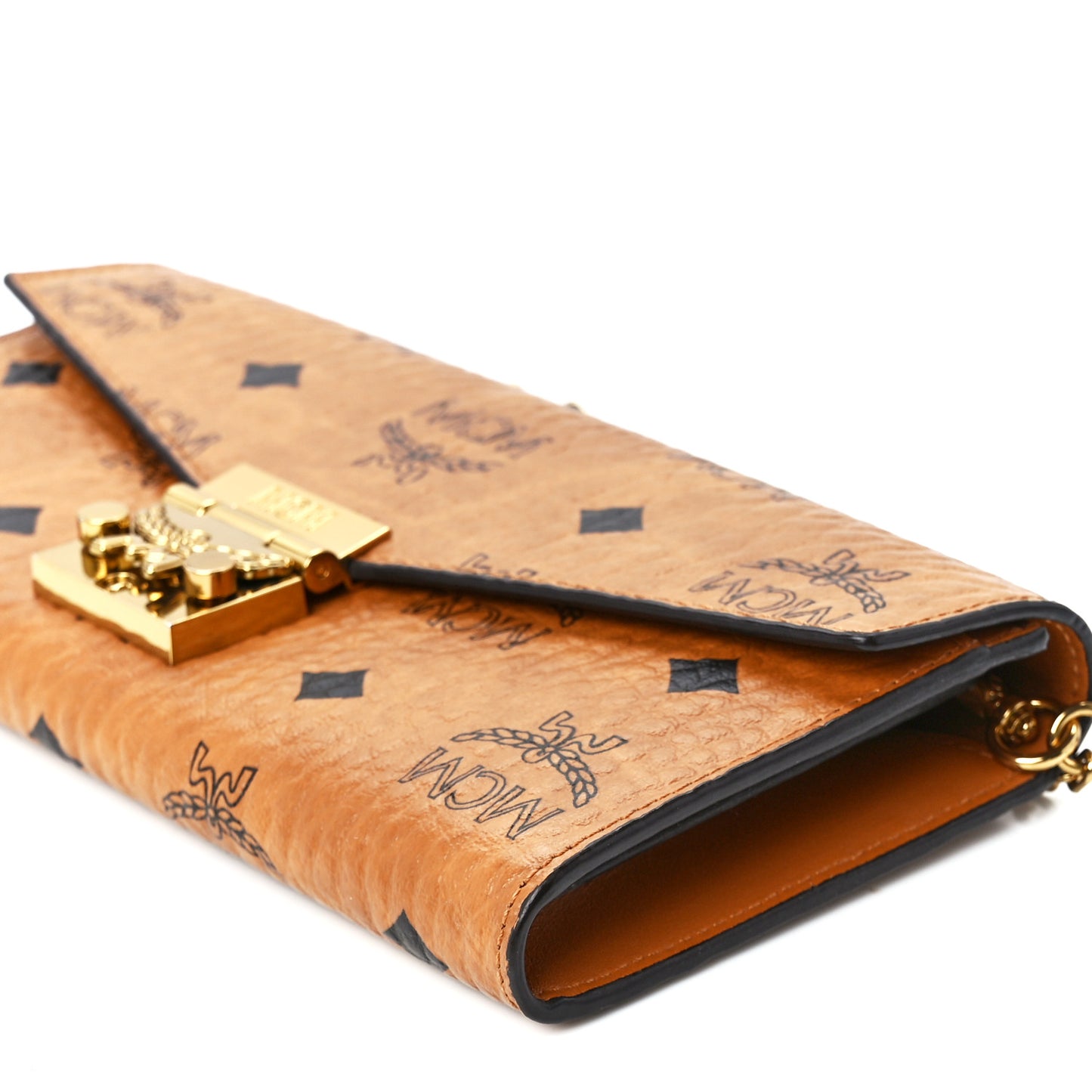 Visetos Large Patricia Wallet On Chain Cognac