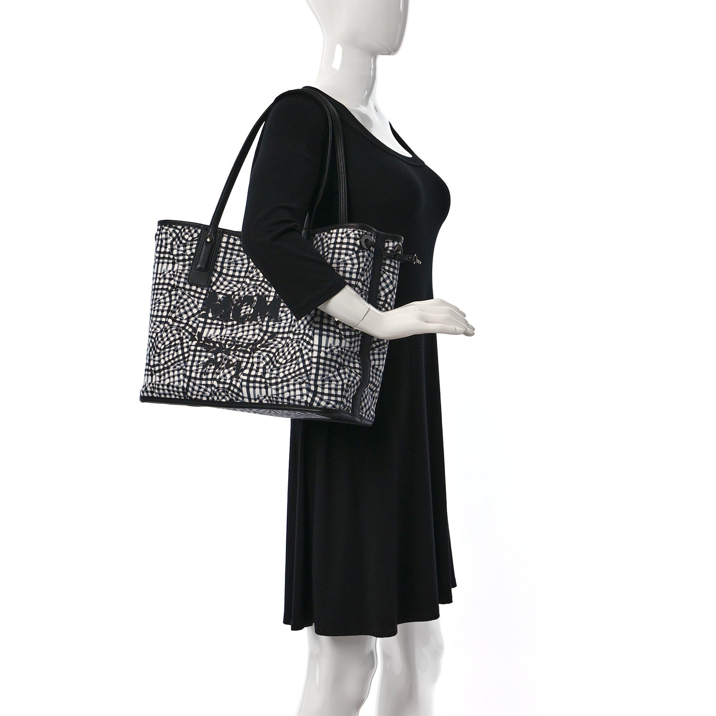 Visetos Medium Liz Reversible Shopper Tote Black