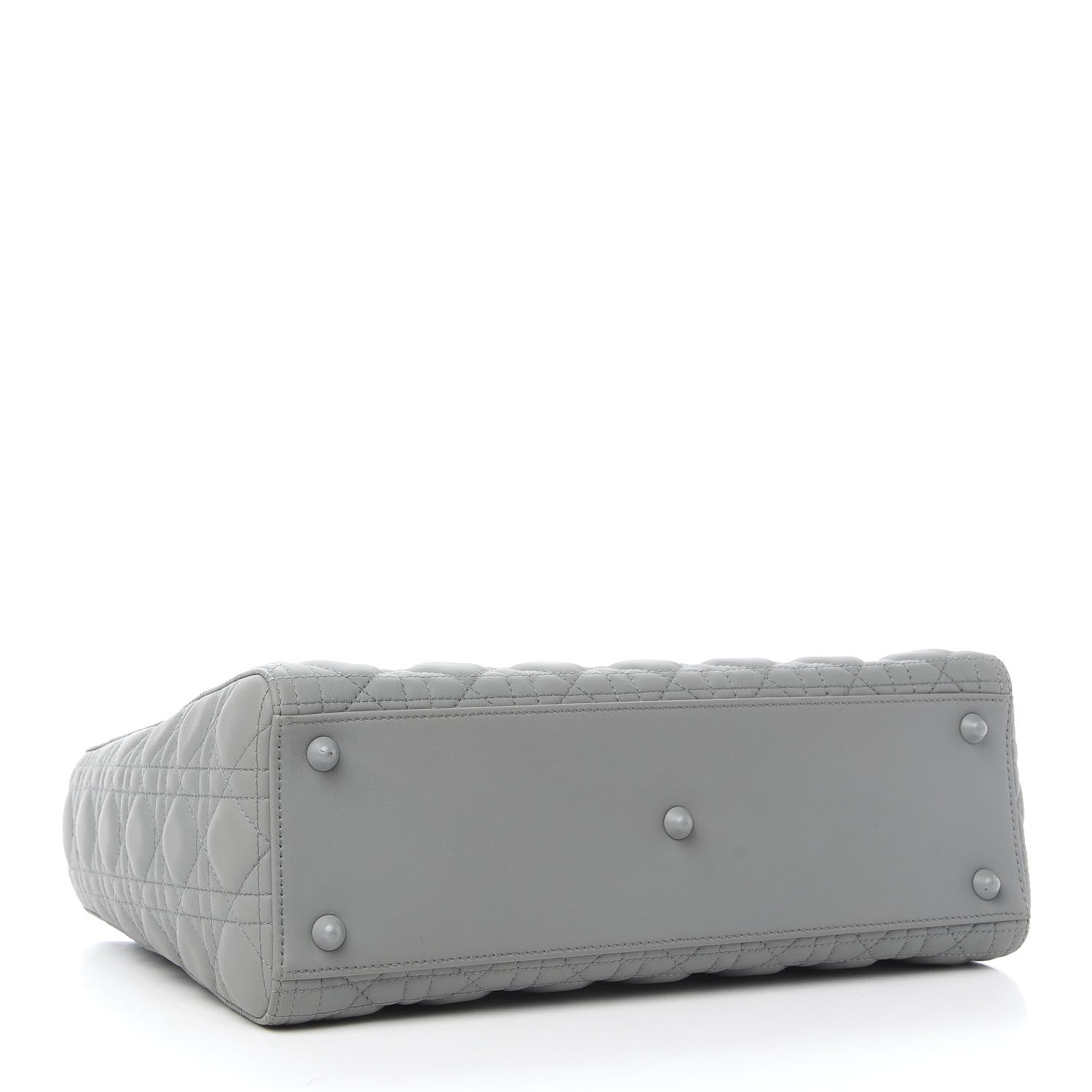 Christian Dior Ultra Matte Calfskin Cannage Large Lady Dior Grey Stone 4 of 9