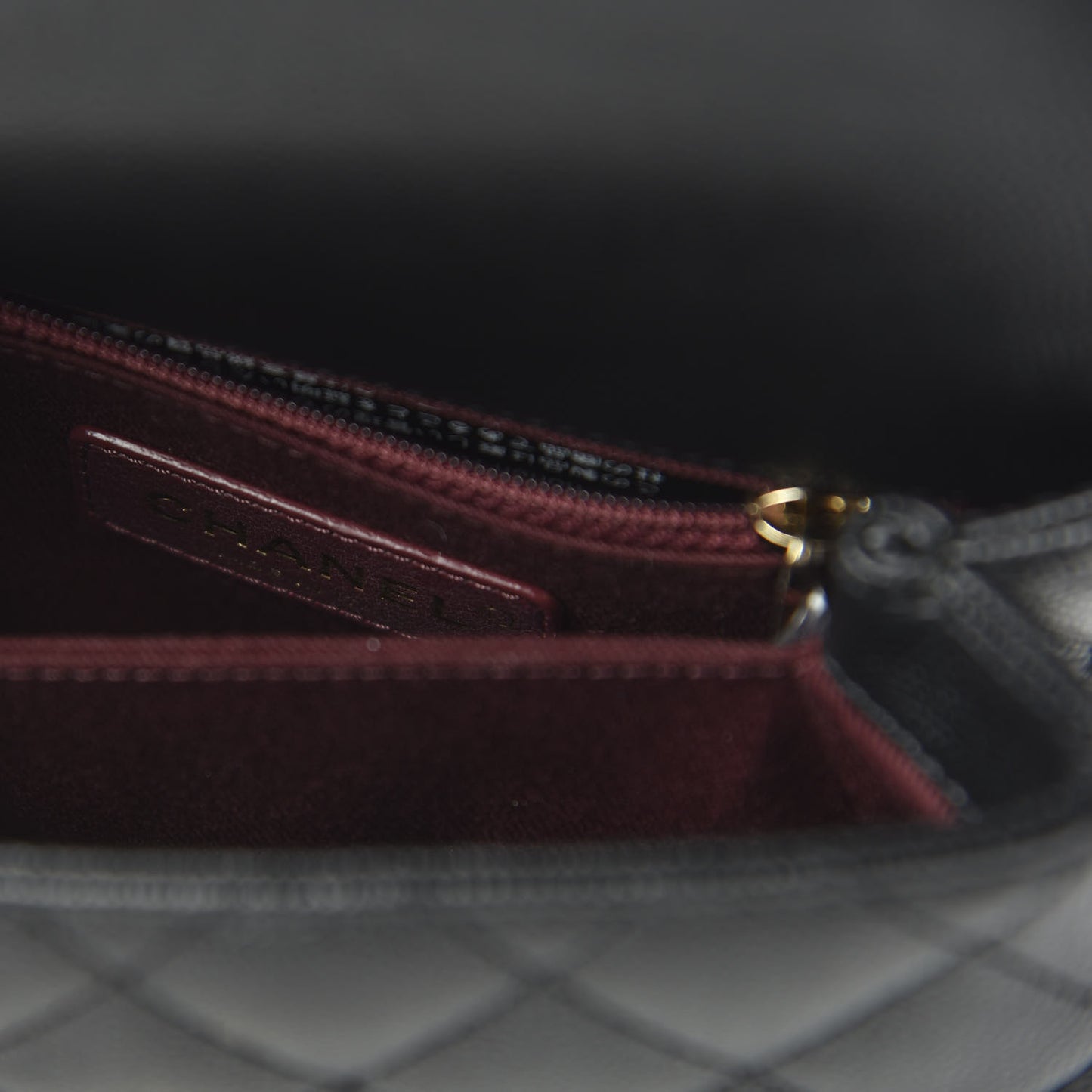 Caviar Quilted Extra Mini Coco Handle Flap Black
