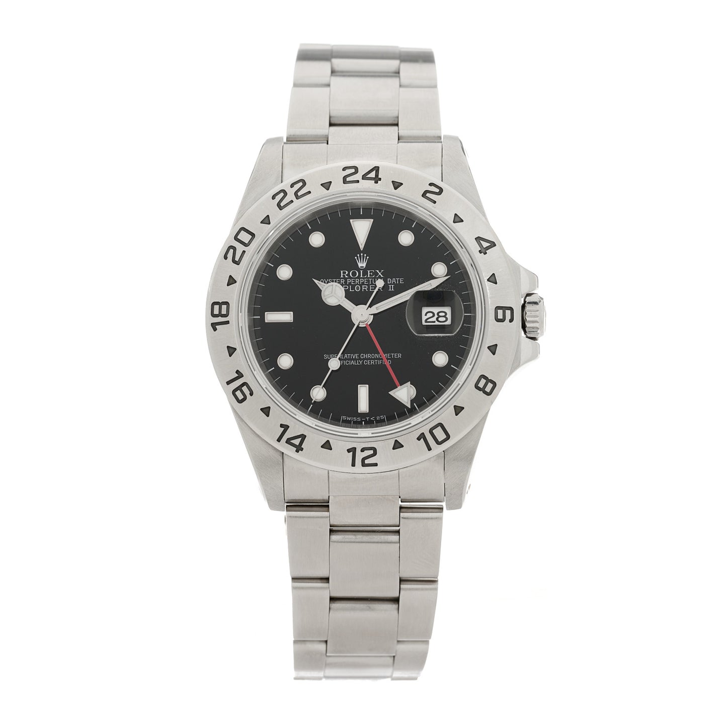 Stainless Steel 40mm Oyster Perpetual Date Explorer II Watch Black 16570