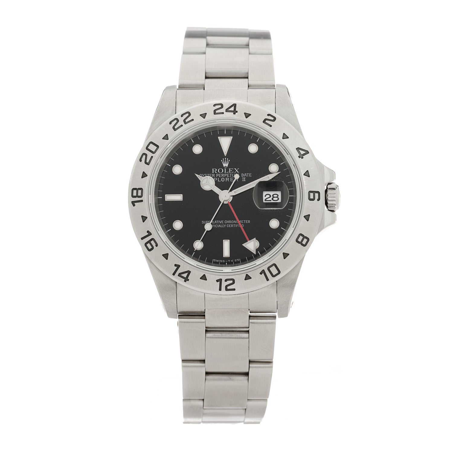 Rolex Stainless Steel 40mm Oyster Perpetual Date Explorer II Watch Black 16570 1 of 4