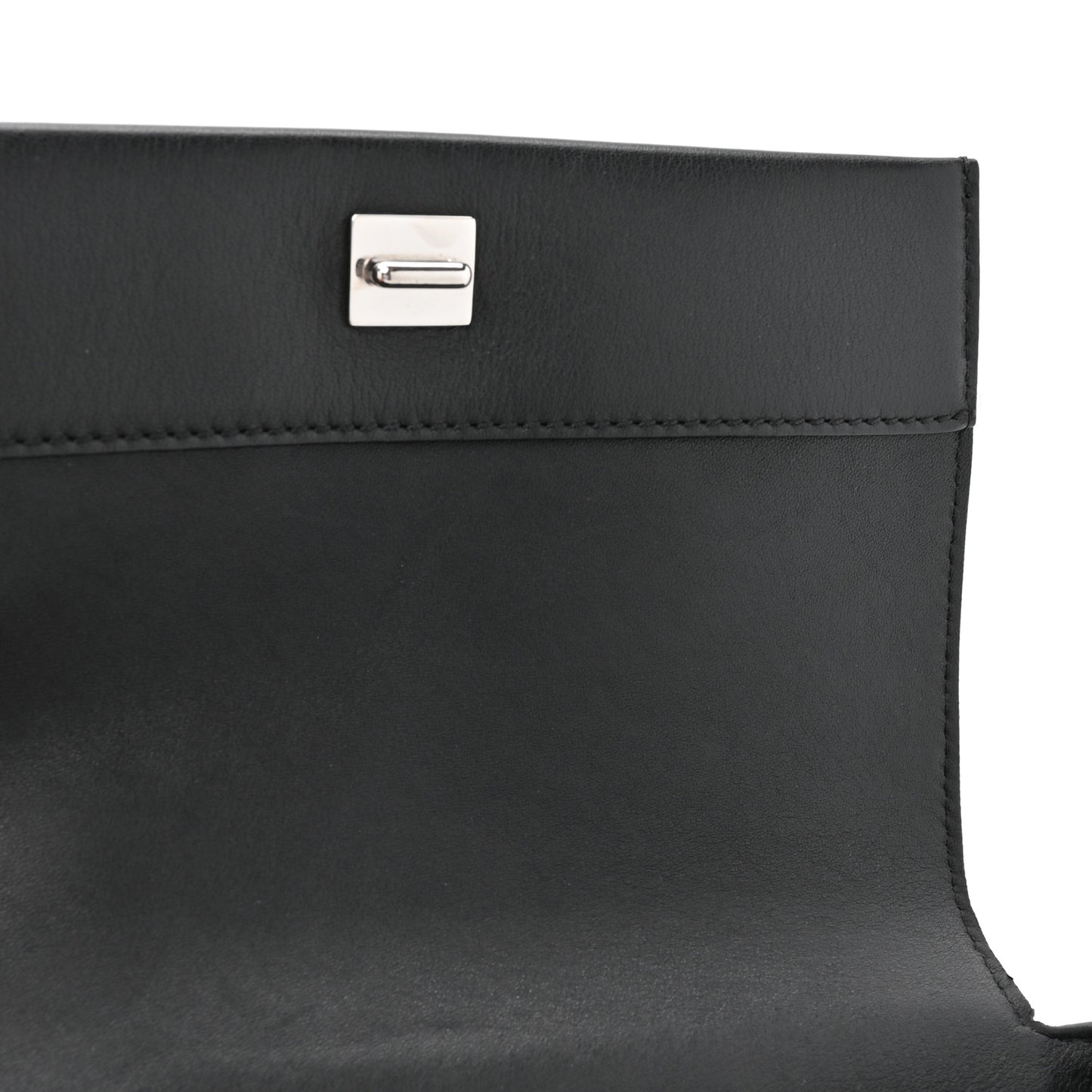 Calfskin Studded Mini Pandora Pure Flap Bag Black Black