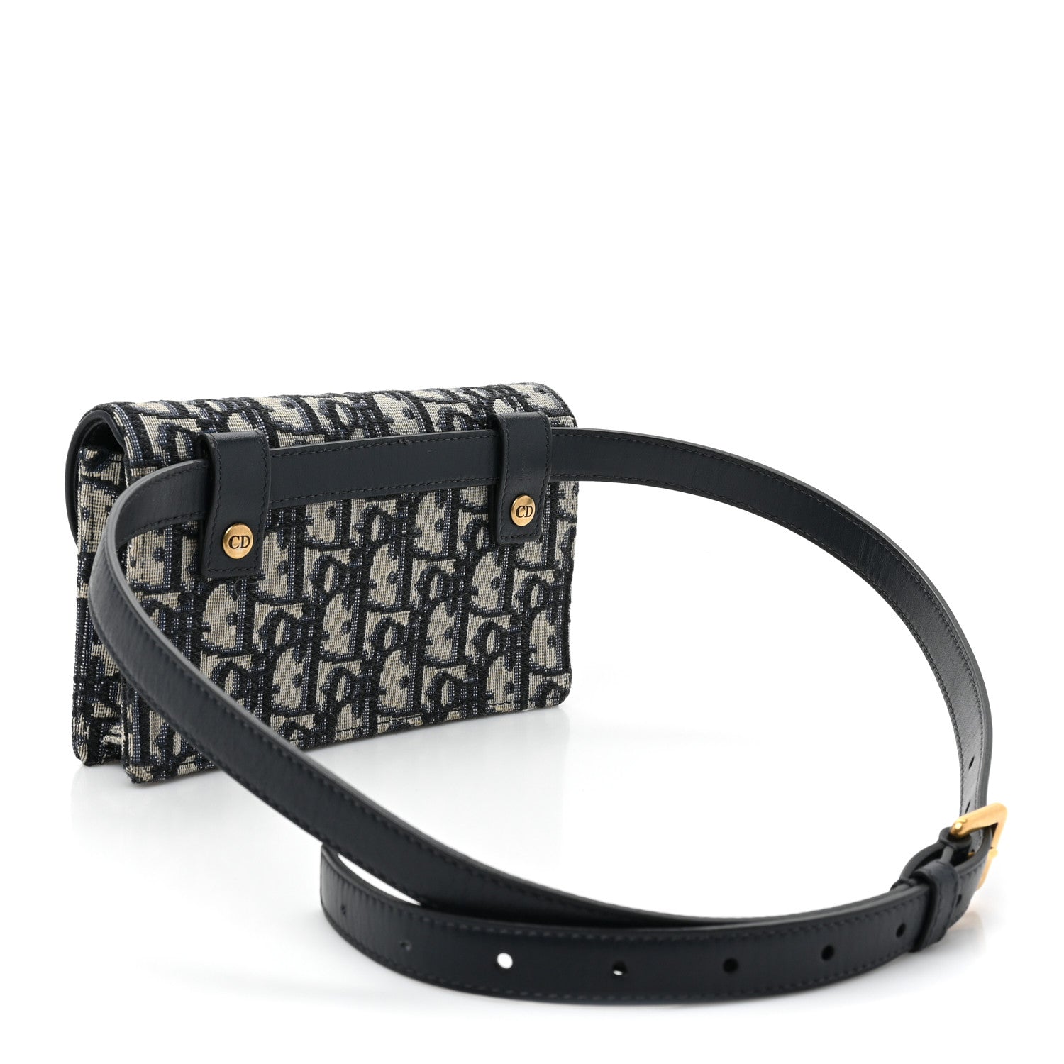 Christian Dior Oblique Saddle Belt Bag Blue 3 of 14