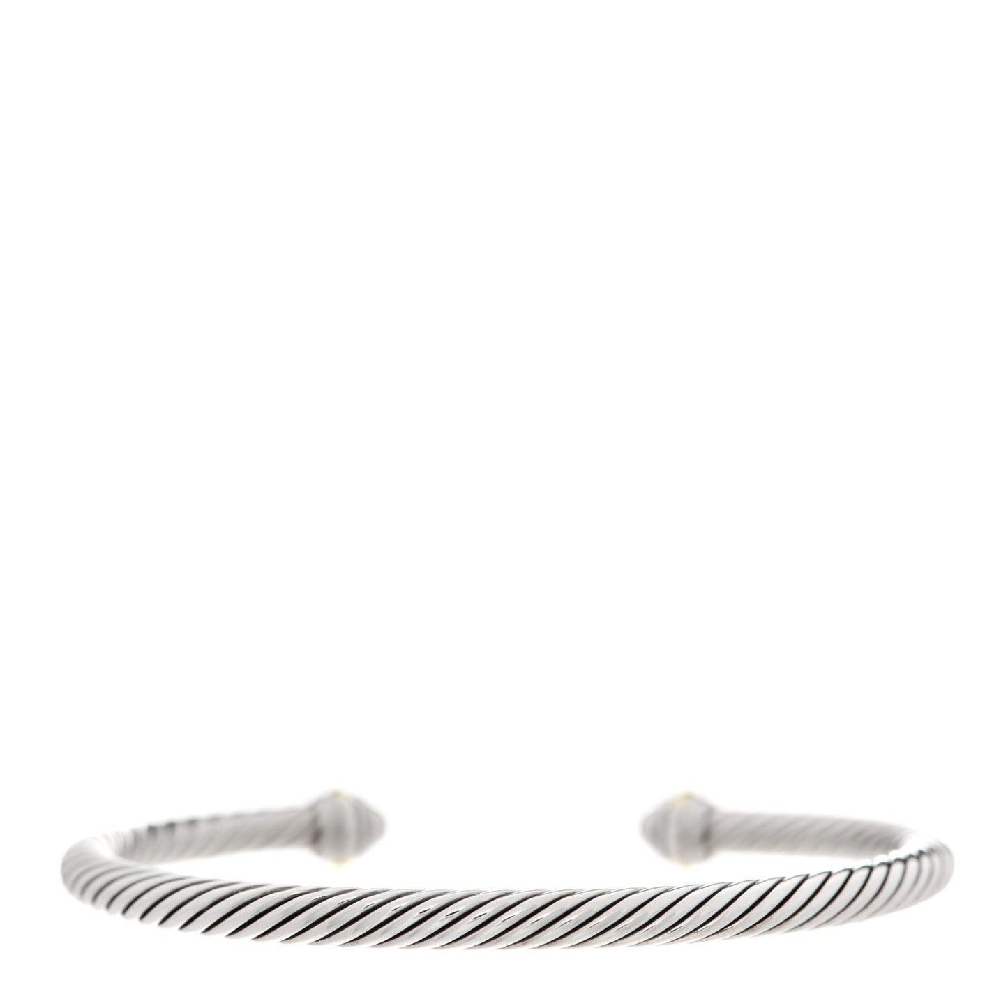 Sterling Silver 18K Yellow Gold 4mm Cable Classics Bracelet