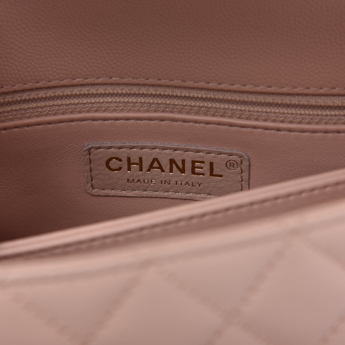 Caviar Quilted Mini Coco Handle Flap Light Pink