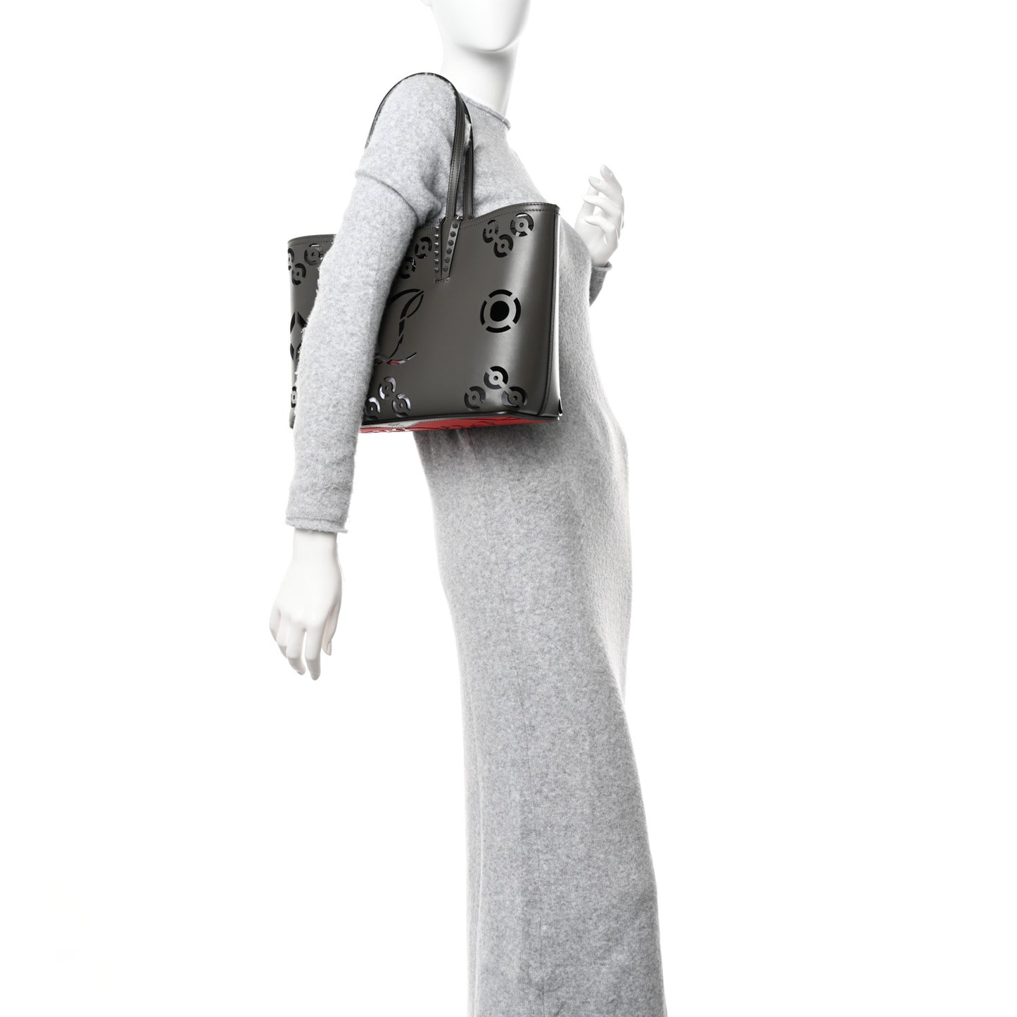 Calfskin Loubinthesky Perforated Cabata Tote Rocket
