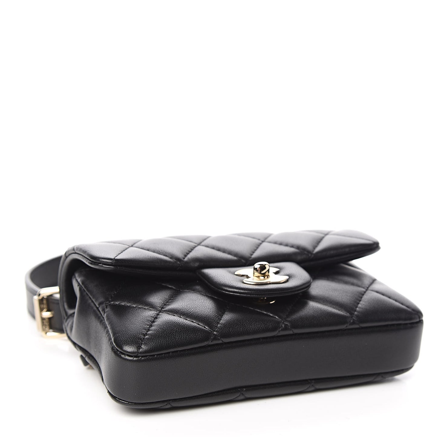 Lambskin Quilted Mini My Precious Waist Bag Black