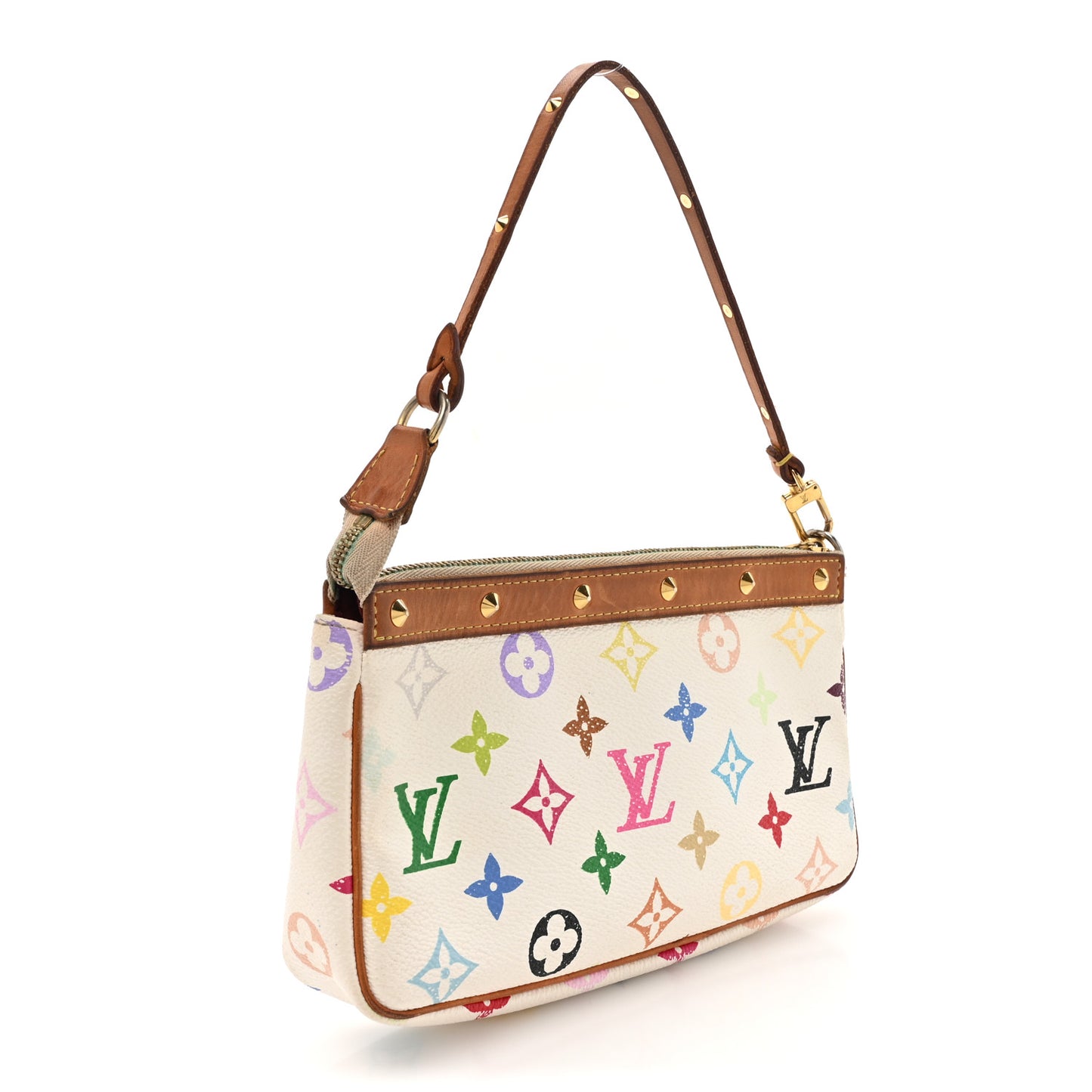 Monogram Multicolor Pochette Accessories White