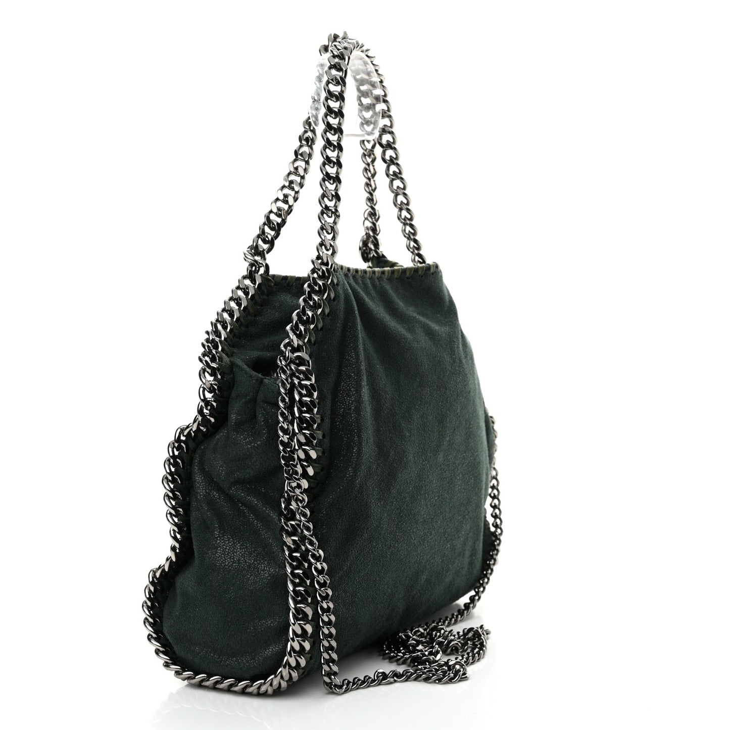 Shaggy Deer Mini Falabella Fold Over Tote Pine