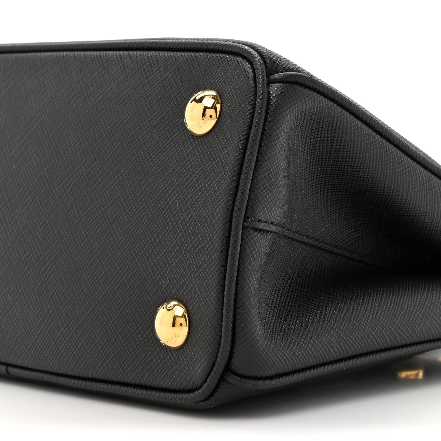 Prada Saffiano Lux Mini Galleria Double Zip Shoulder Tote Black 10 of 12