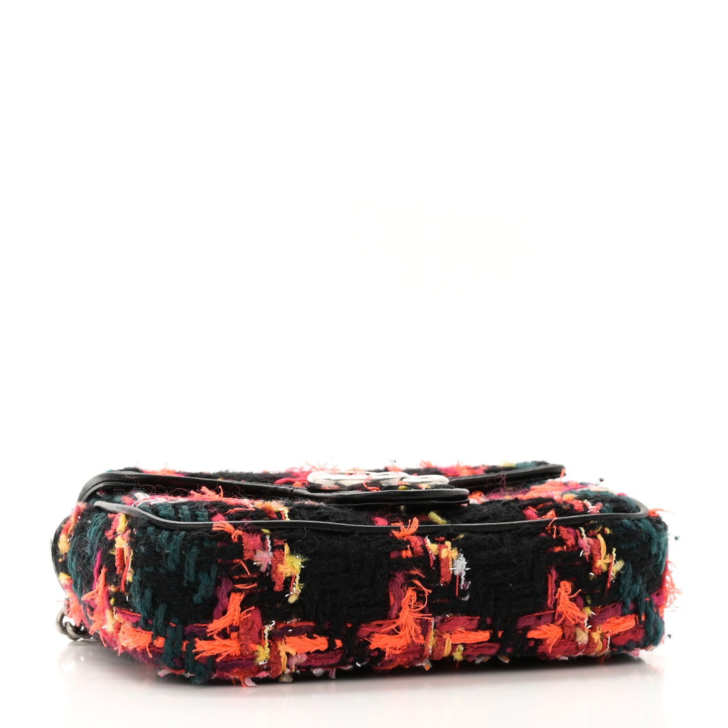 Tweed Calfskin Check Poule Super Mini GG Marmont Shoulder Bag Pink Petroleum Multicolor Black