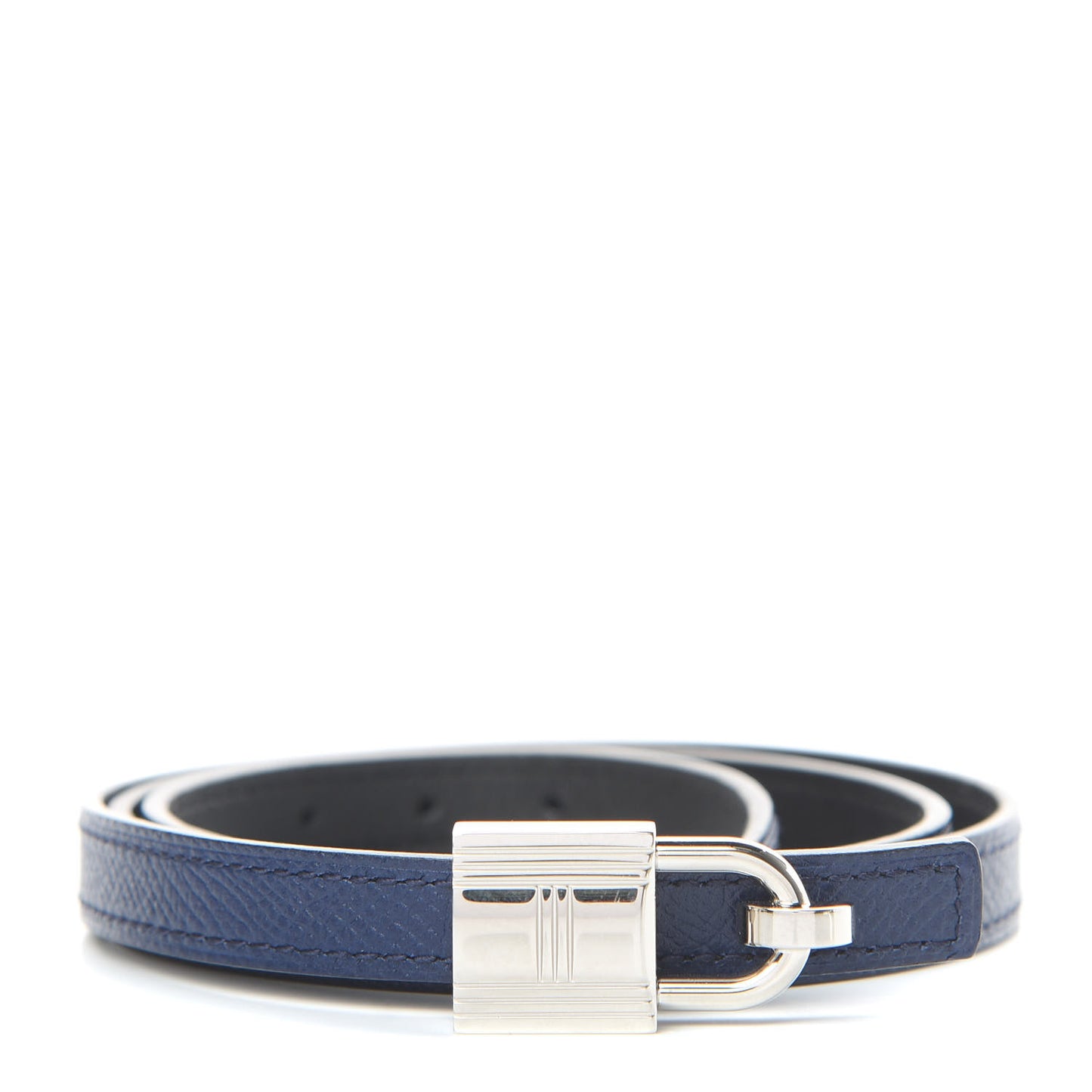 Epsom Swift 13mm Romance Belt 75 Bleu Saphir Black