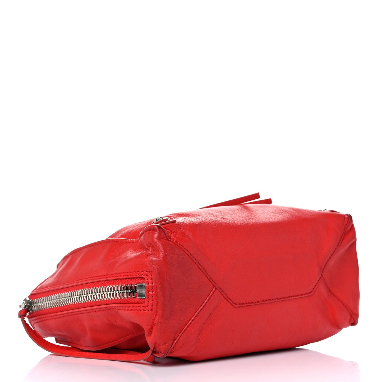 Veau Souple Papier Mini A4 Tote Rouge Cerise