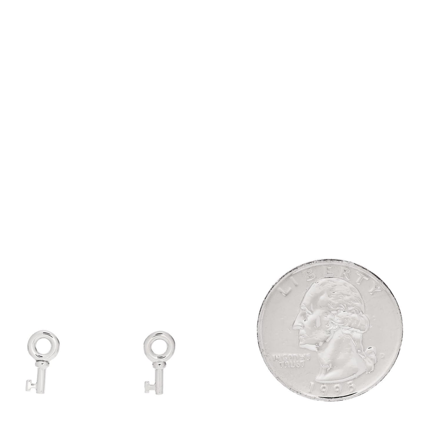 Sterling Silver Key Earrings