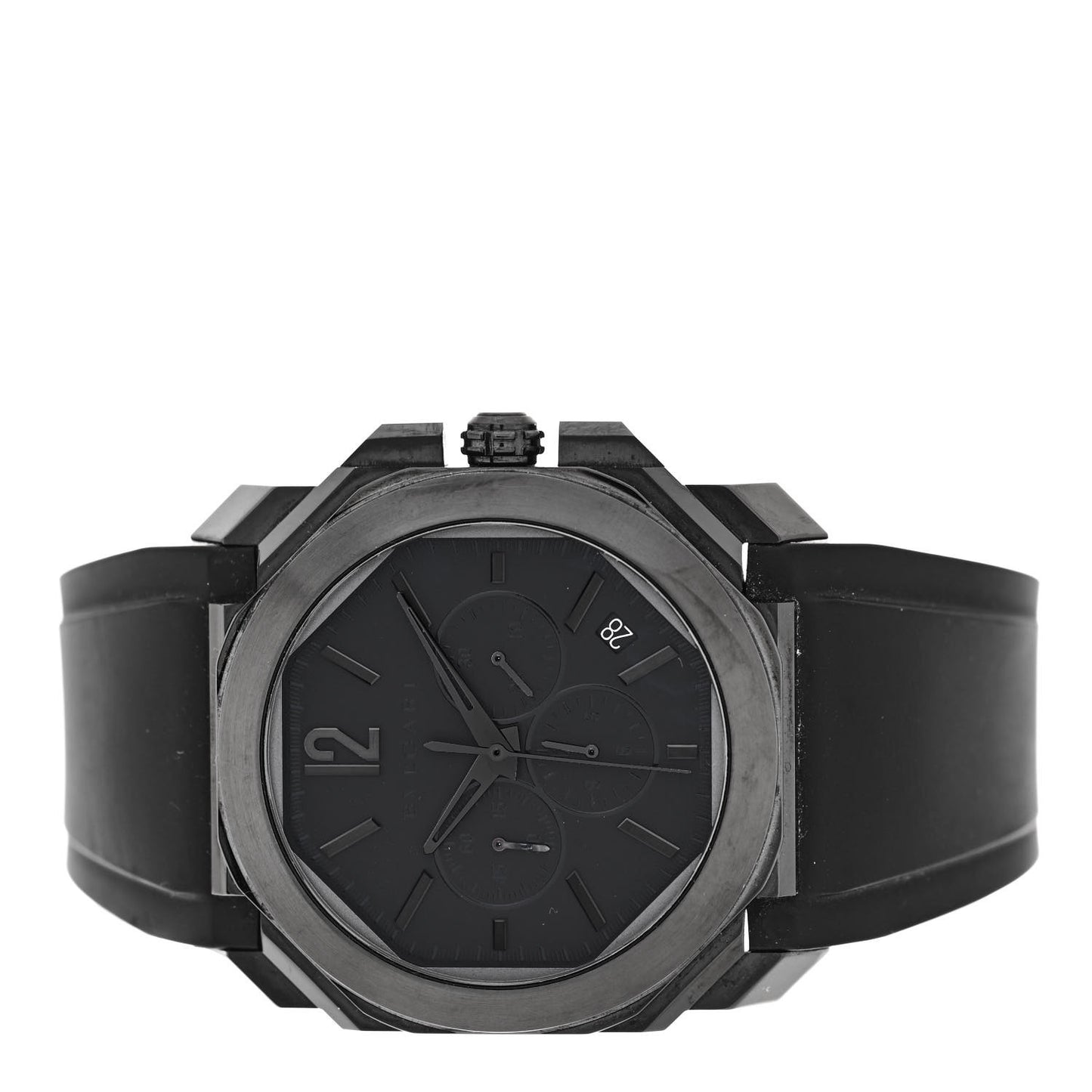 DLC Stainless Steel 41mm Octo Velocissimo Chronograph Automatic Watch Black