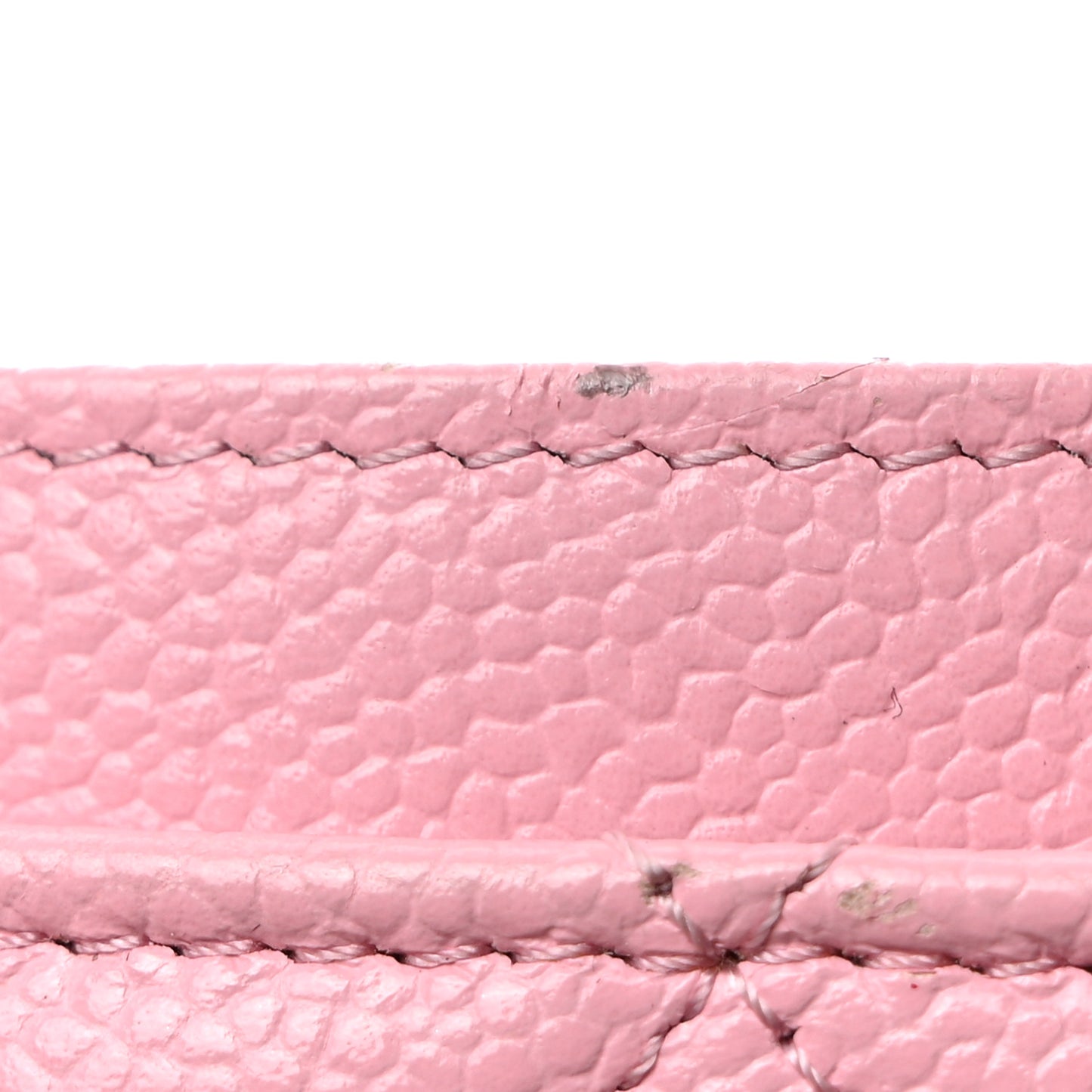 Caviar Quilted Multi Chain CC Card Holder Pink