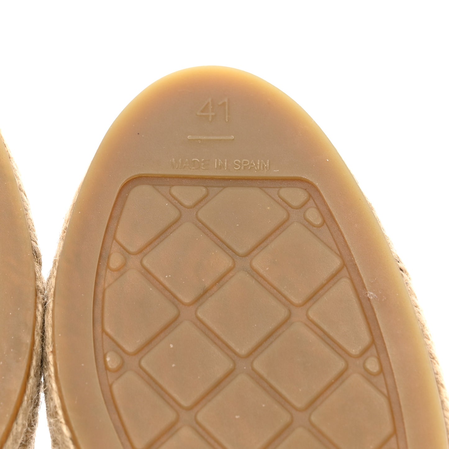 Lambskin CC Espadrilles 41 Beige Black