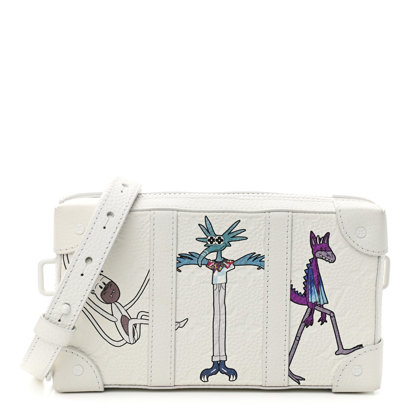 Taurillon Monogram LV Friends Soft Trunk Wallet White