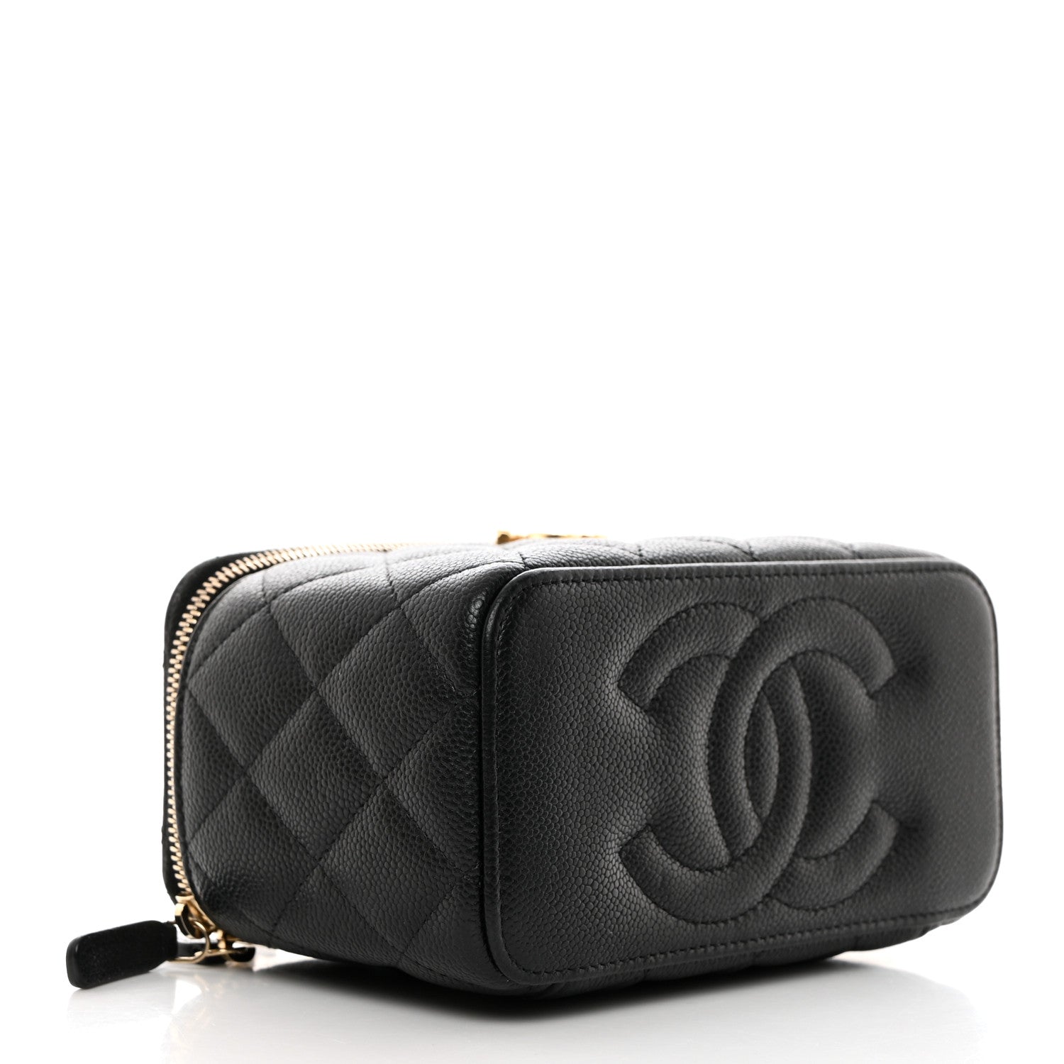 Chanel Caviar Quilted Sweetheart Vanity Case Black 4 of 11